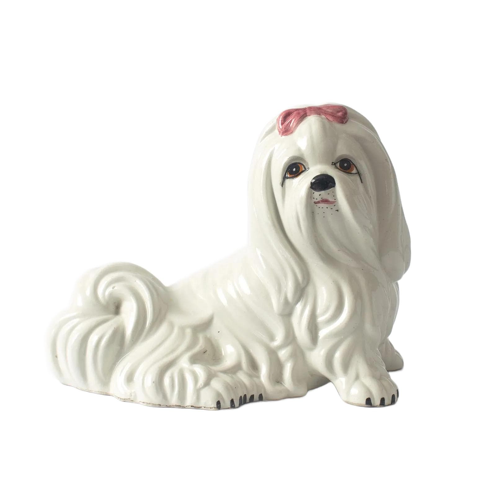 Skarbonka pies, ceramika biała, Włochy, lata 60.