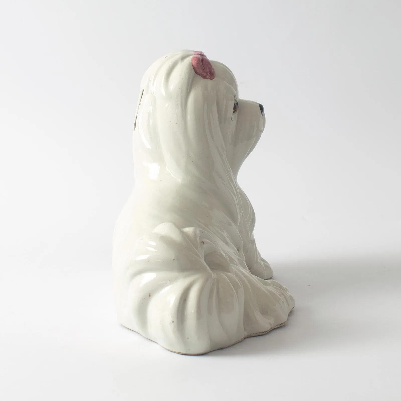 Skarbonka pies, ceramika biała, Włochy, lata 60. - 160453