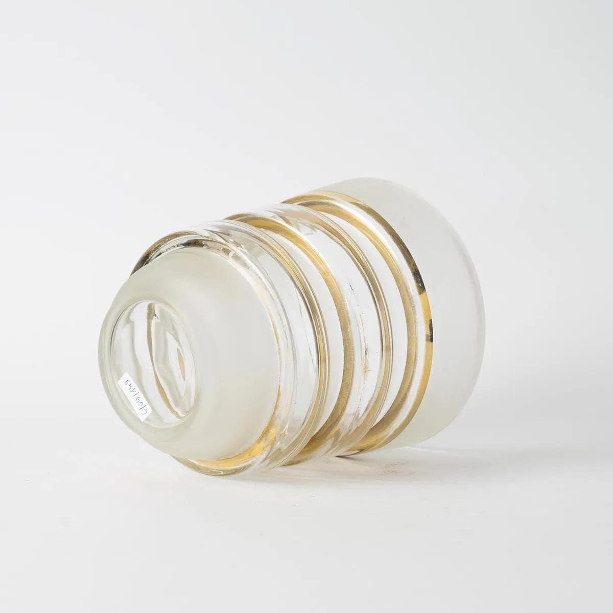 Vase Art Deco, yellow-gradient transparent glass, Czechoslovakia, 1930s. - 160423