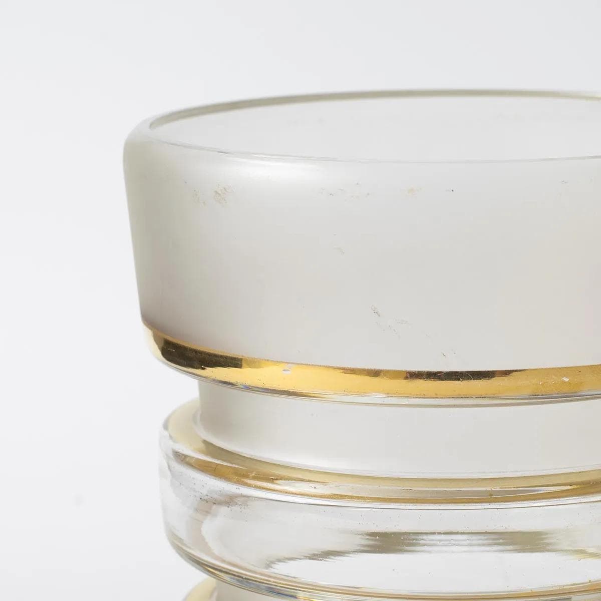 Vase Art Deco, yellow-gradient transparent glass, Czechoslovakia, 1930s. - 160418