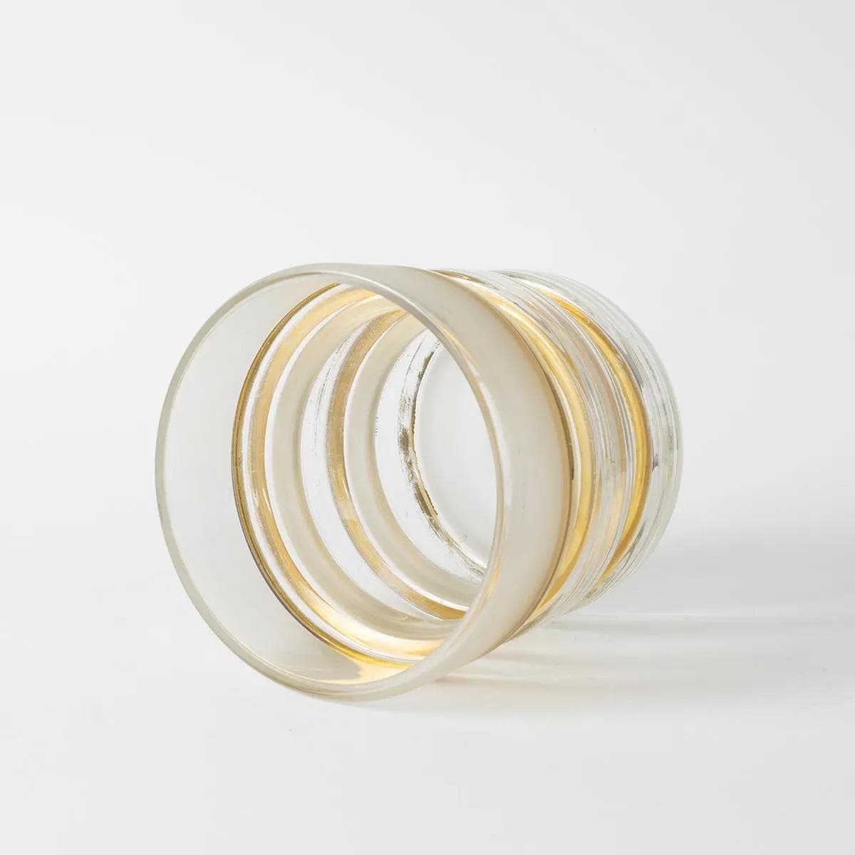 Vase Art Deco, yellow-gradient transparent glass, Czechoslovakia, 1930s. - 160422