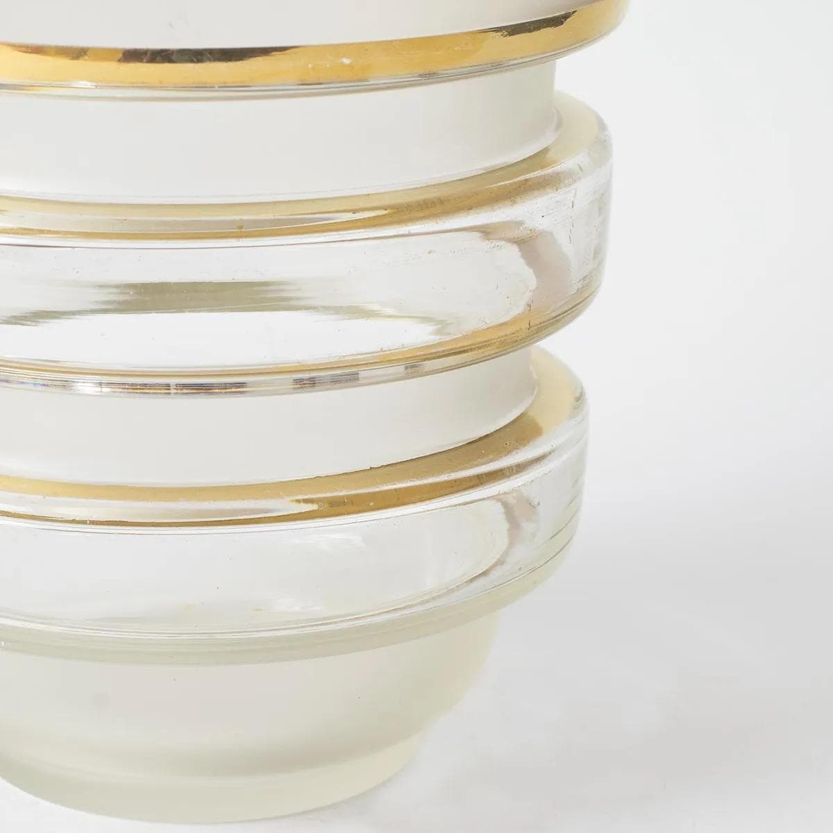 Vase Art Deco, yellow-gradient transparent glass, Czechoslovakia, 1930s. - 160419