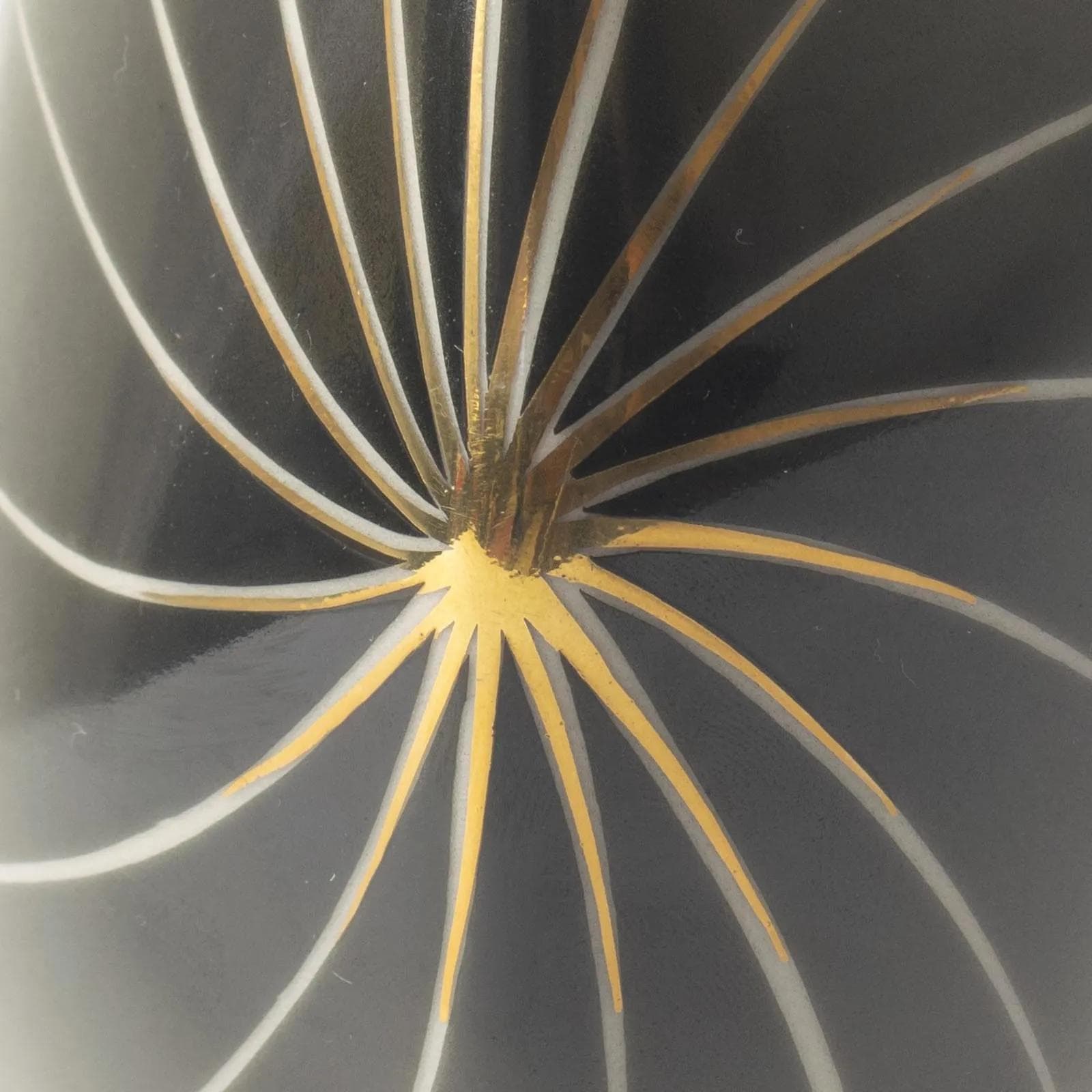 Wazon, Lindner Kueps Bavaria, szary, porcelana, Niemcy, lata 50. - 160345