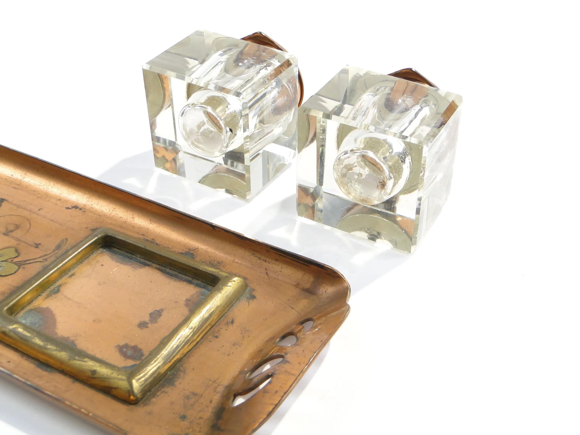Art Nouveau Inkstand, transparent crystal, Austria, early 20th c. - 160736
