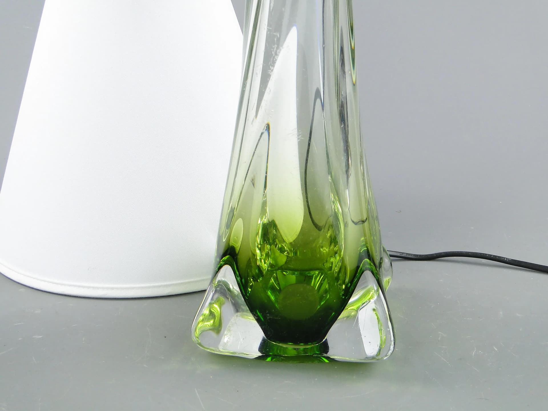 Lampa stołowa Val St Lambert, szkło multikolor, Belgia, lata 60. - 160670