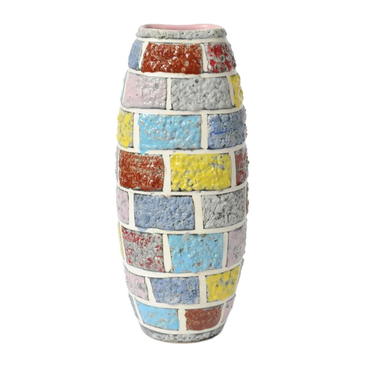 Vase, multicolor ceramic, Fratelli Fanciullacci, Italy, 1960s.