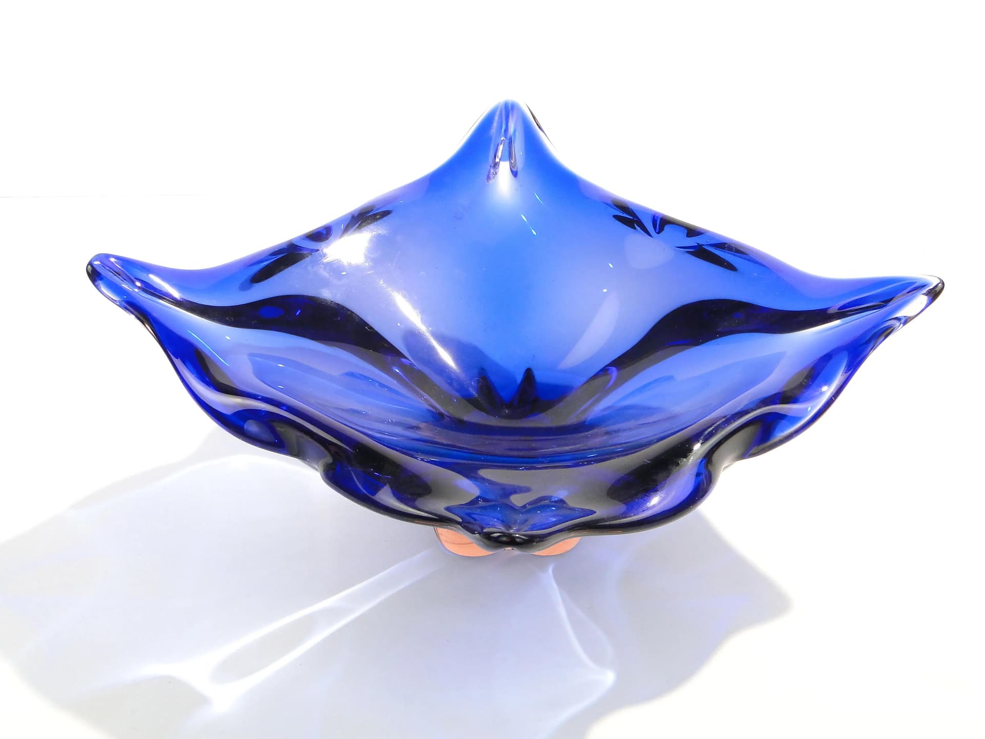 Patera, multicolor szkło, proj. J. Hospodka, Czechosłowacja, lata 60. - 160657