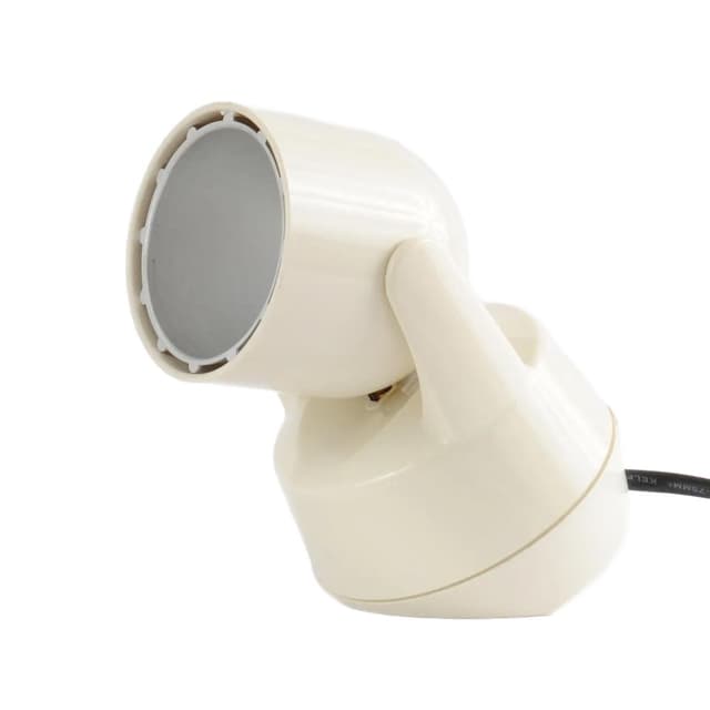 Lampa stołowa, ivory white, plastik, Eichhoff, Niemcy, lata 70. - WYMIARY