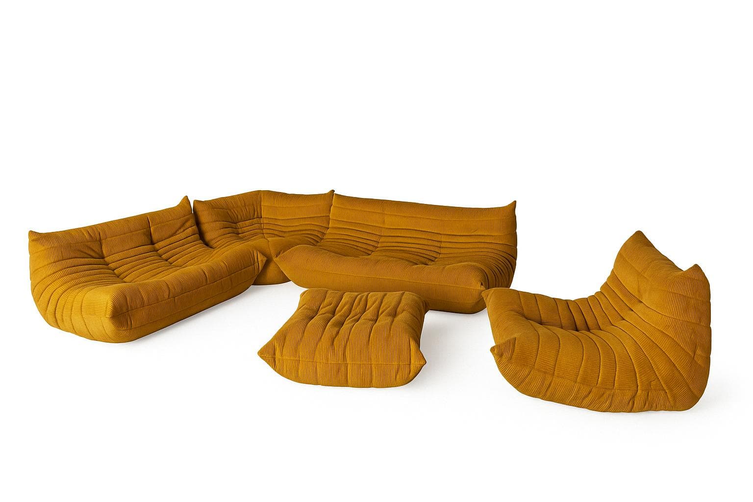 Zestaw wypoczynkowy Togo 5 części, cord złoty nawłociowy - 161062