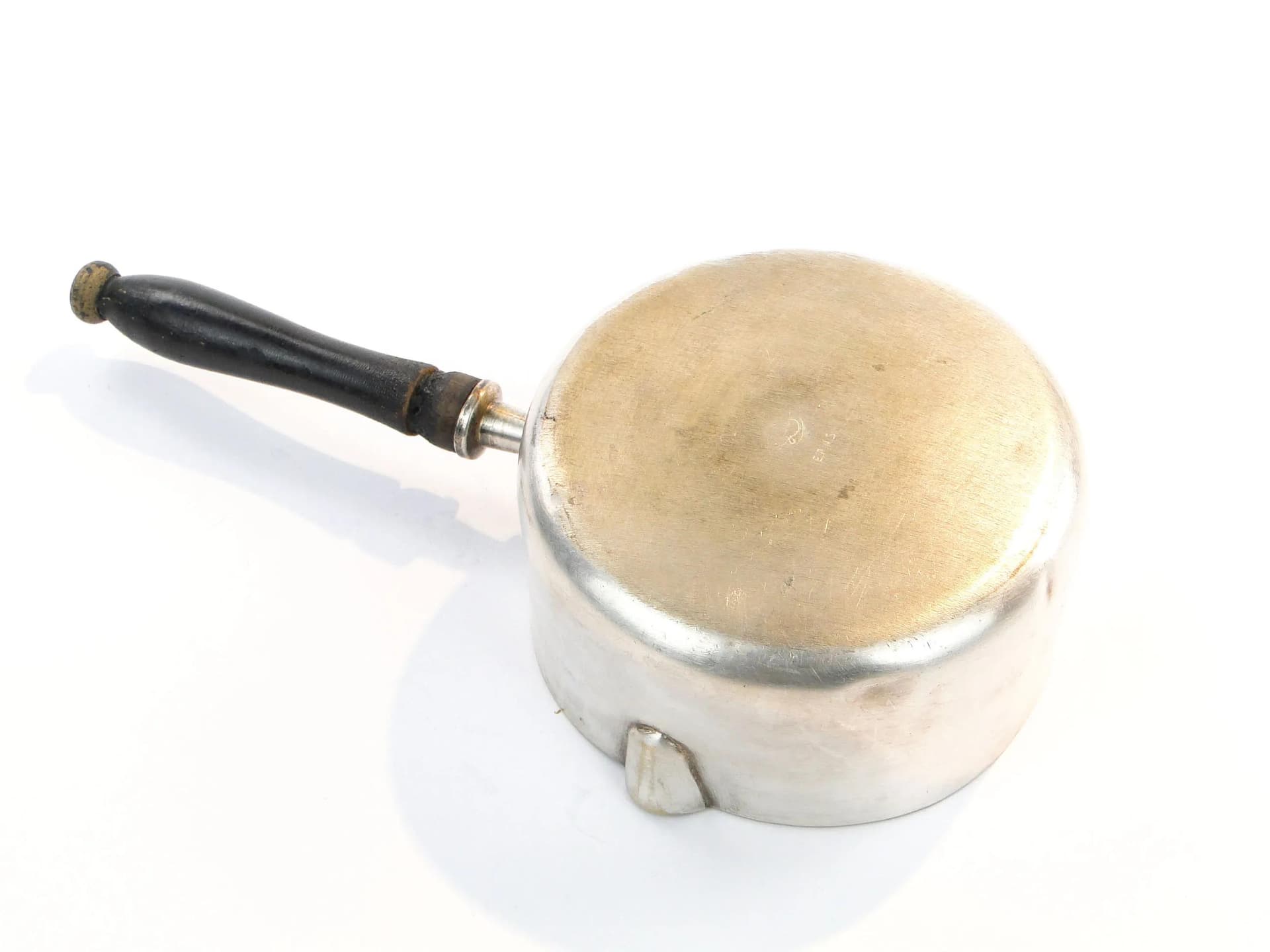 Brandy Warmer, silver-plated brass, black wood, England, 1920s. - 10296