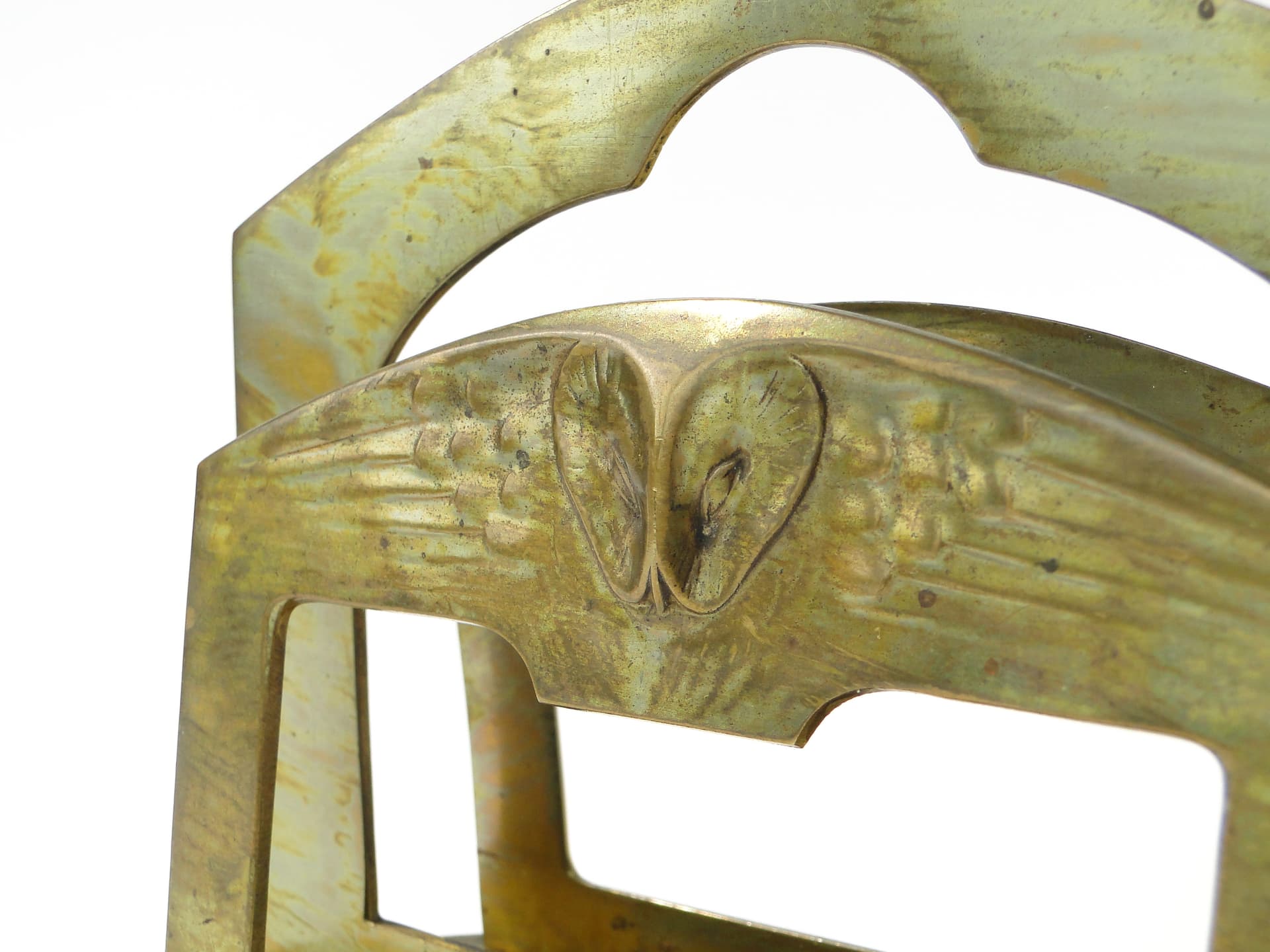 Listownik z brązu z motywem sowy ok 1900 r - 161173