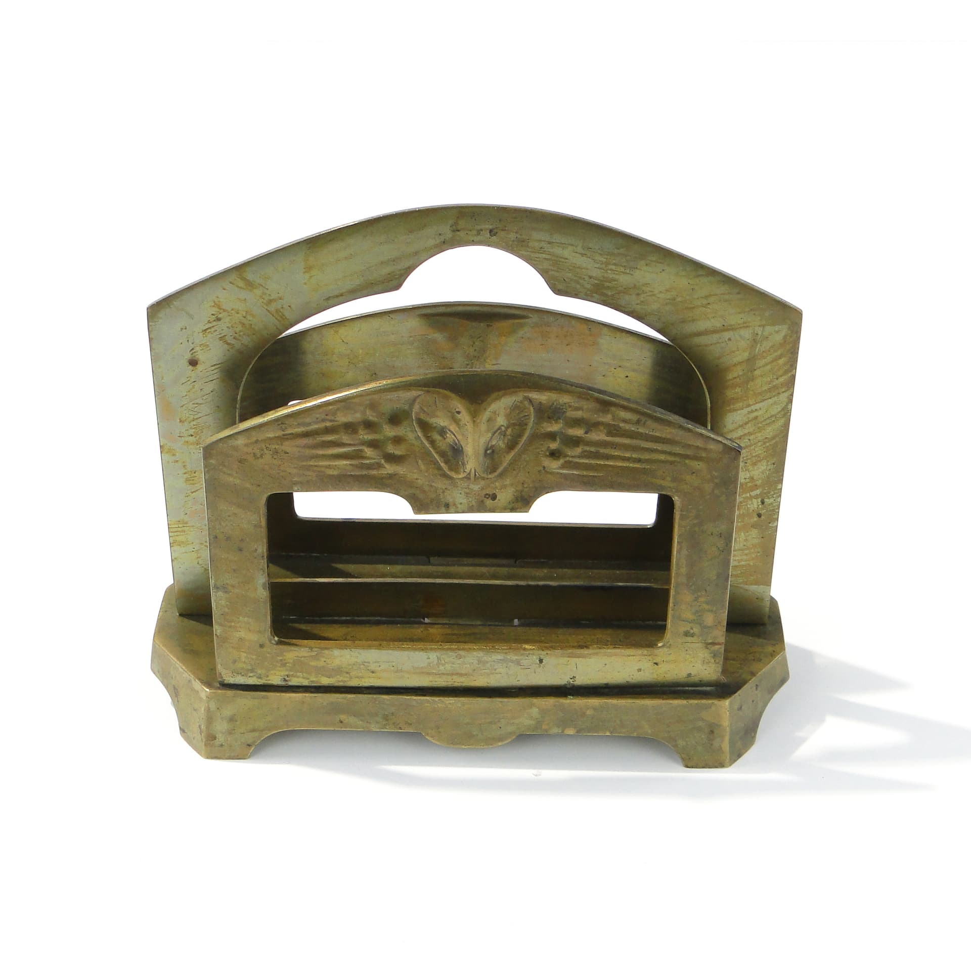 Listownik z brązu z motywem sowy ok 1900 r - 161175