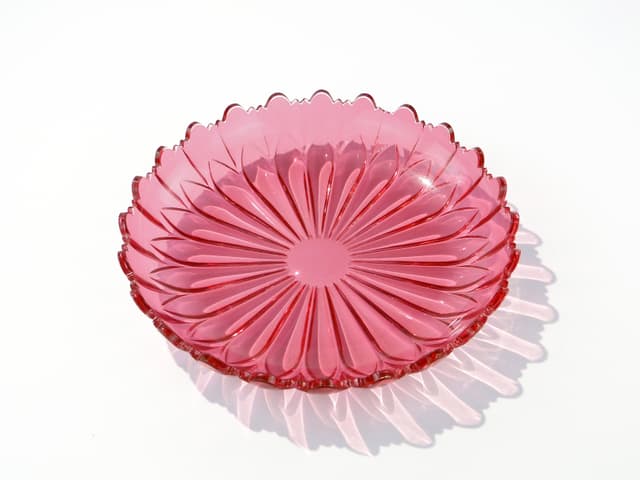 Patera kryształowa w stylu biedermajer, Huta Józefina - WYMIARY