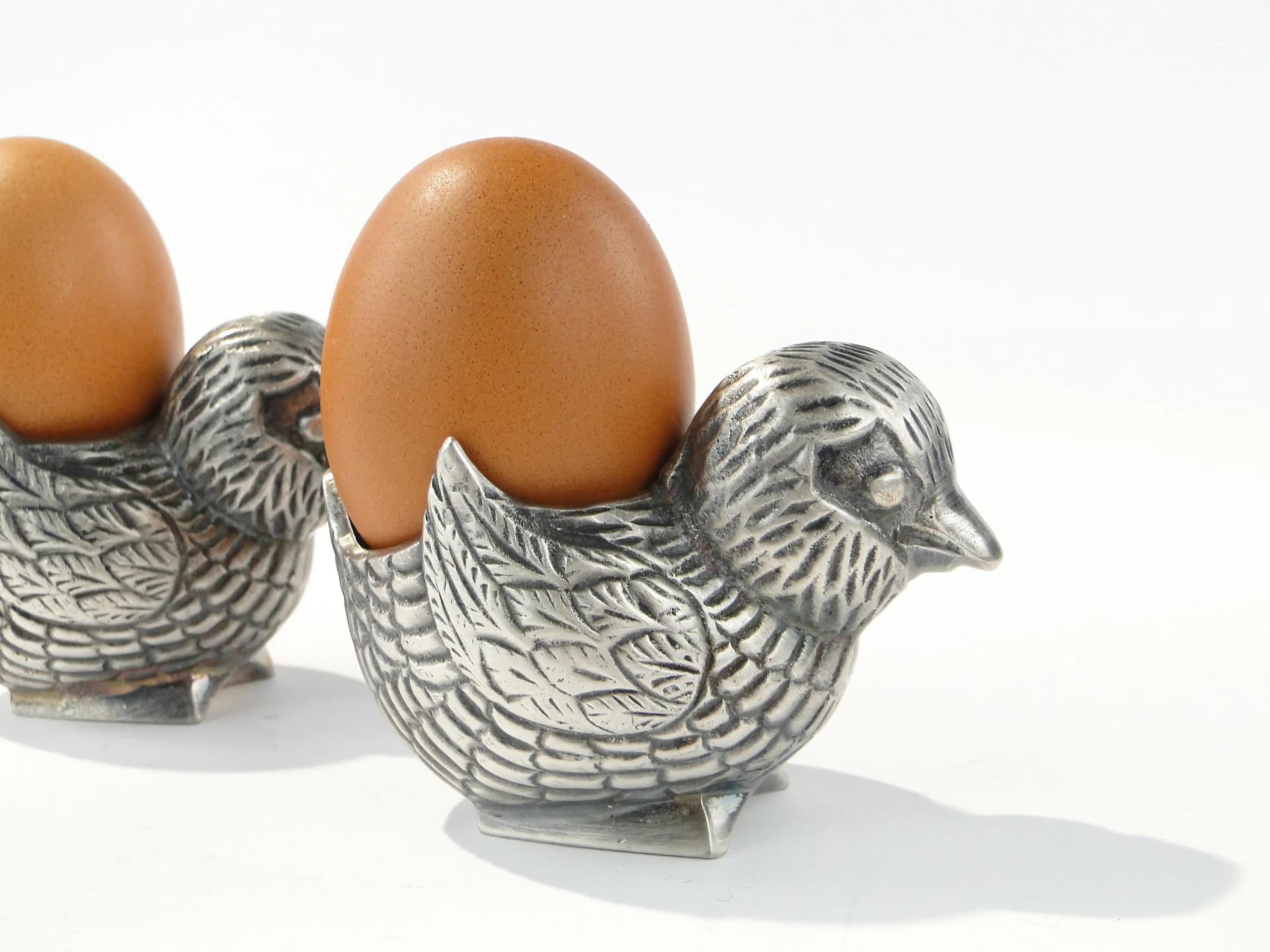 Pair of egg holders, silver plate, Christofle, France, 1940s. - 163908