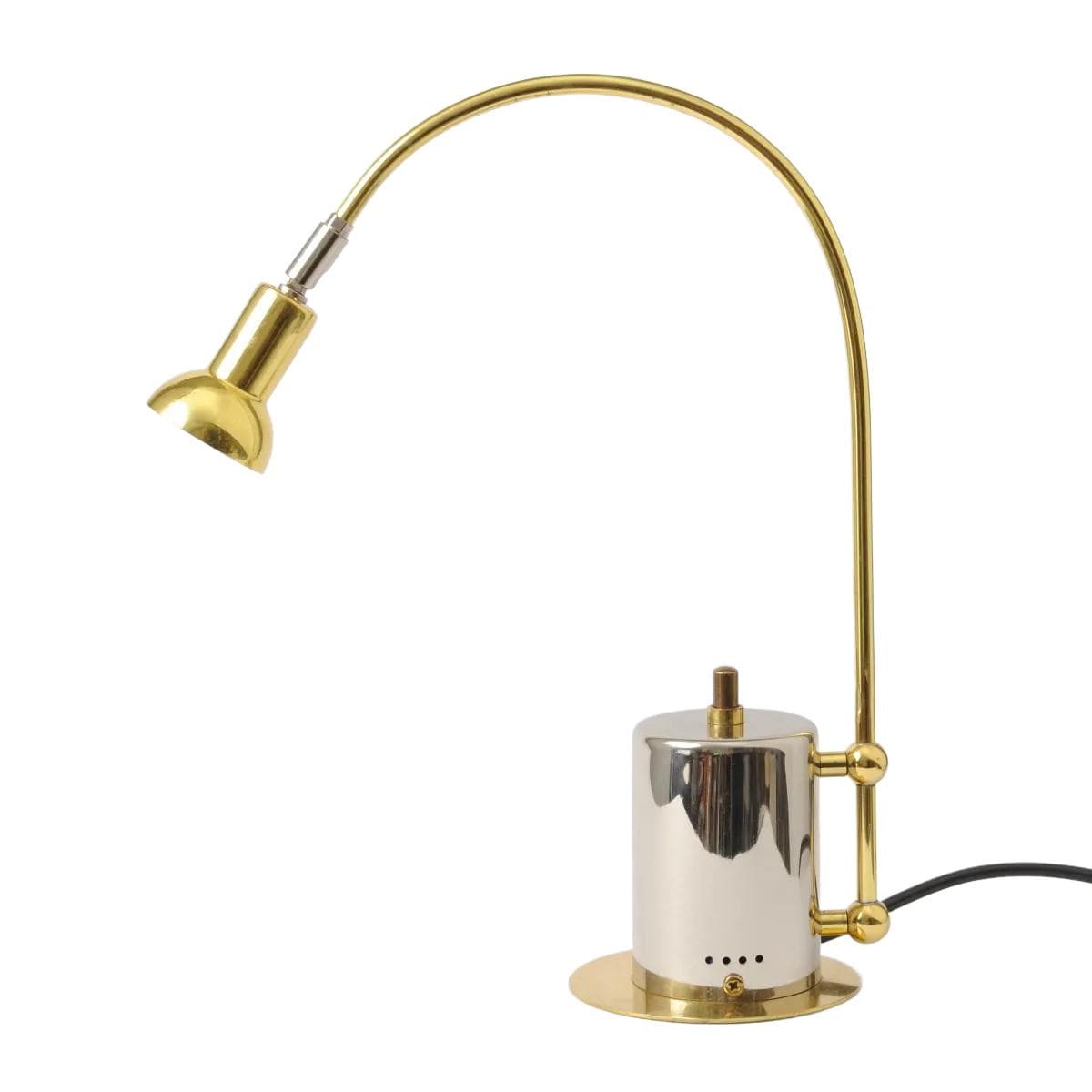 Desk lamp, golden, N Licht, Germany, 1980s.
