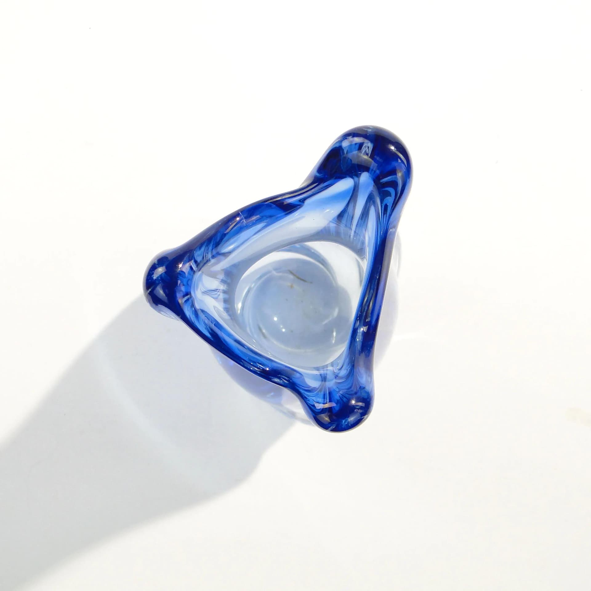 Wazon, turkus szkło, Val Saint Lambert, Belgia, lata 60. - 163842