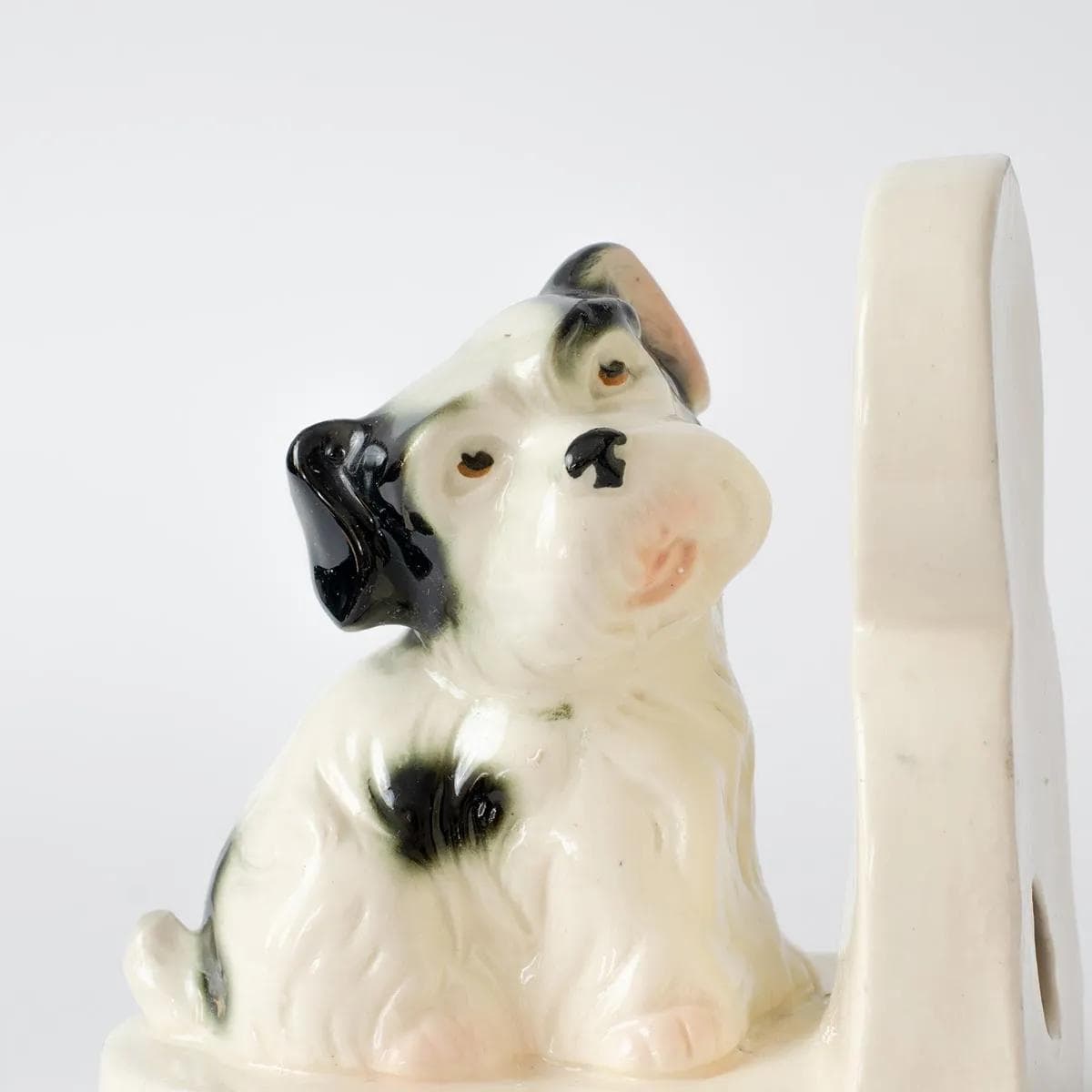 Podpórka do książek Art déco, kość słoniowa czarny, ceramika, lata 30. - 161907