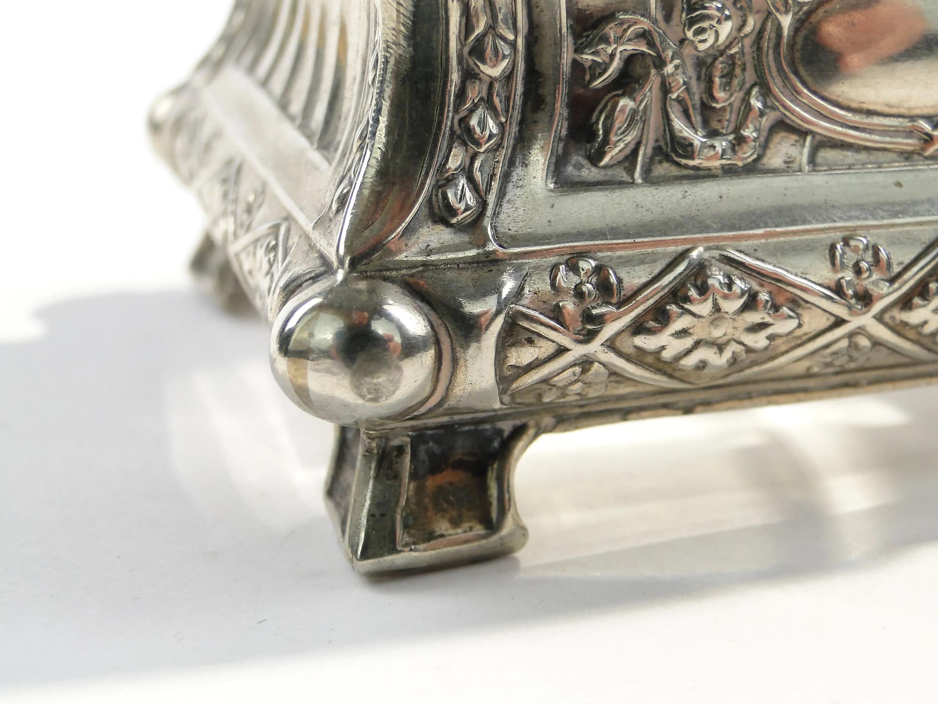 Żardiniera miniaturowa, mosiądz, kryształ transparentny, Francja, początek XX w. - 163754