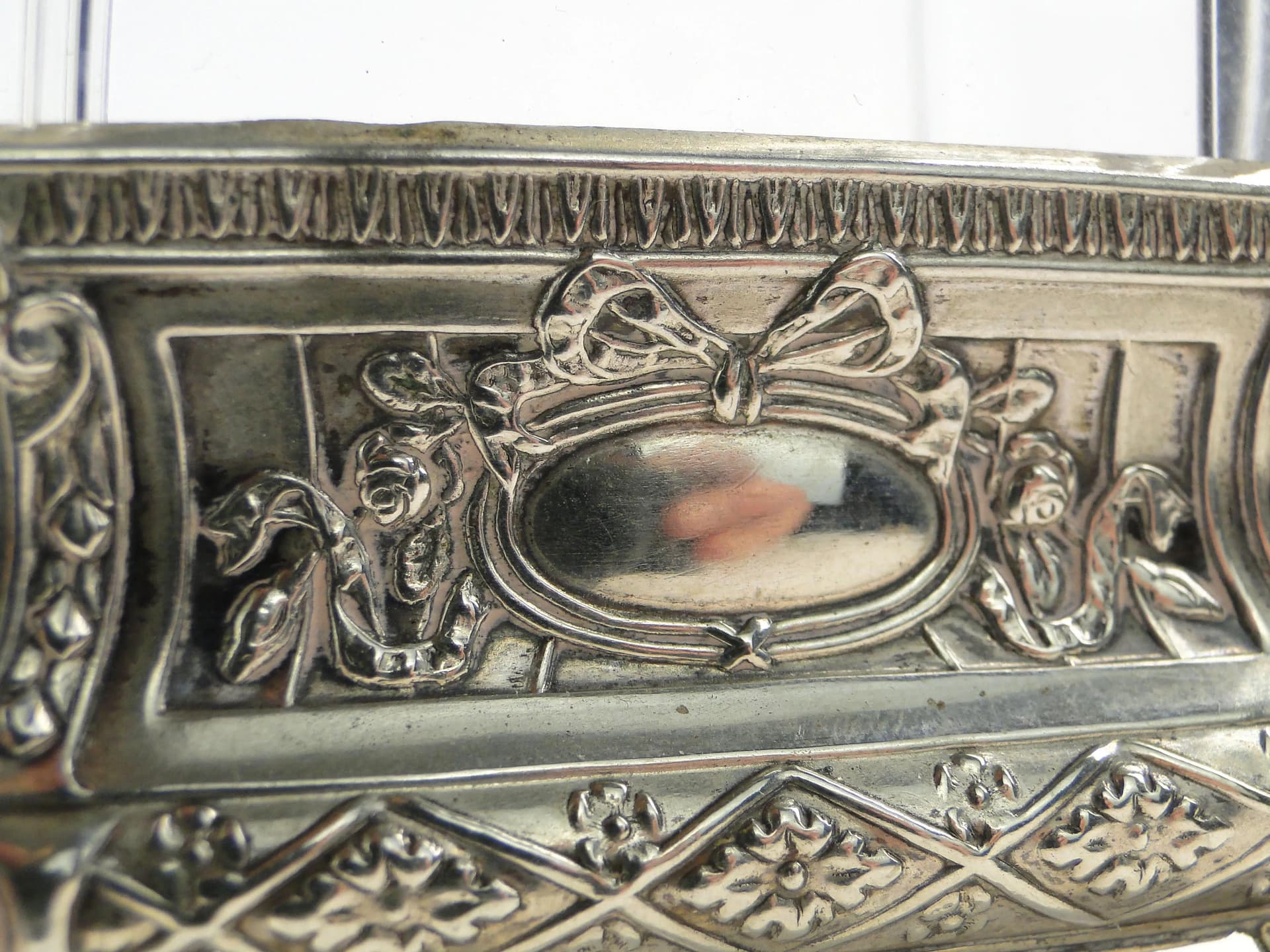 Żardiniera miniaturowa, mosiądz, kryształ transparentny, Francja, początek XX w. - 163753