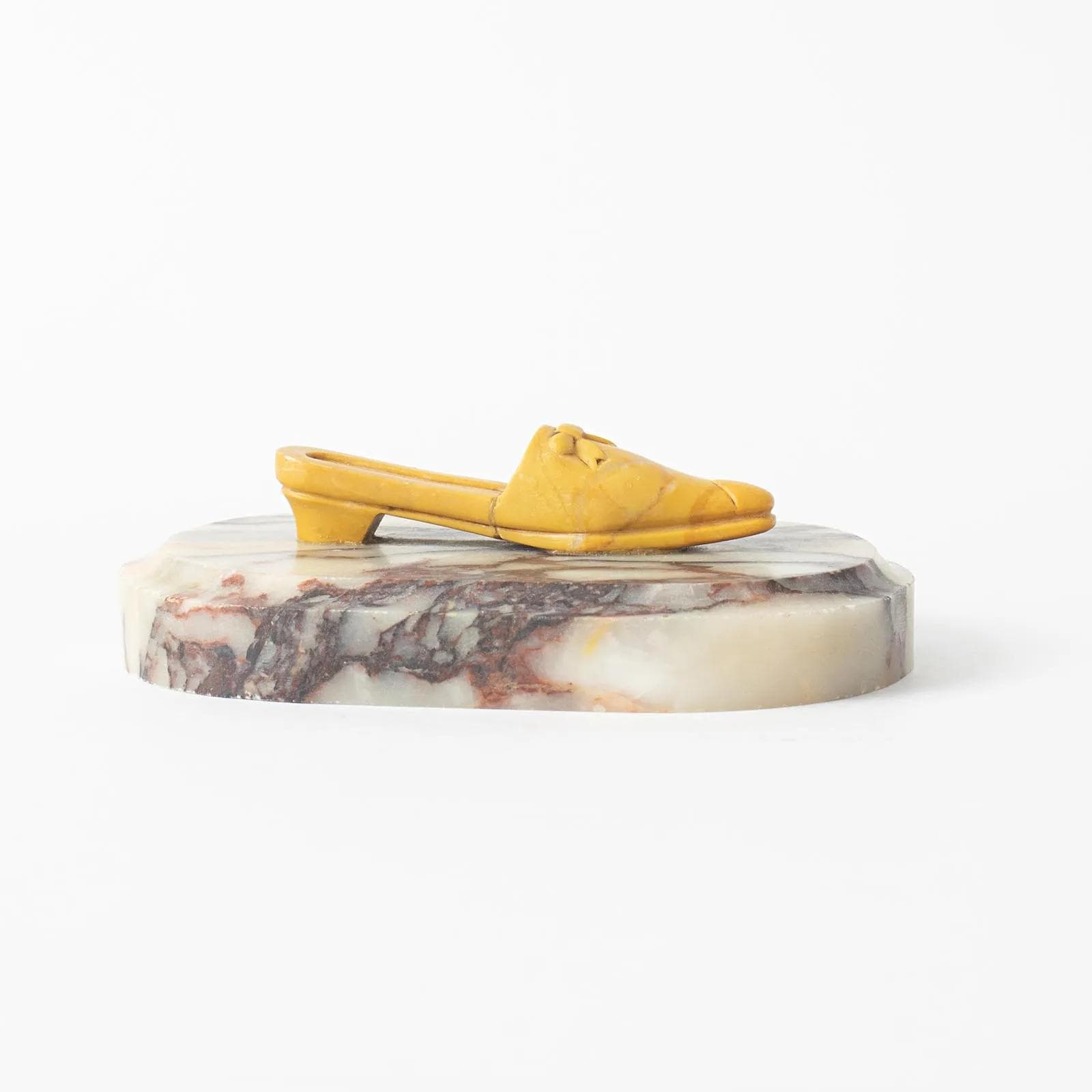 Przycisk do papieru, marmur beżowy żółty, Francja, początek XX w. - 161871