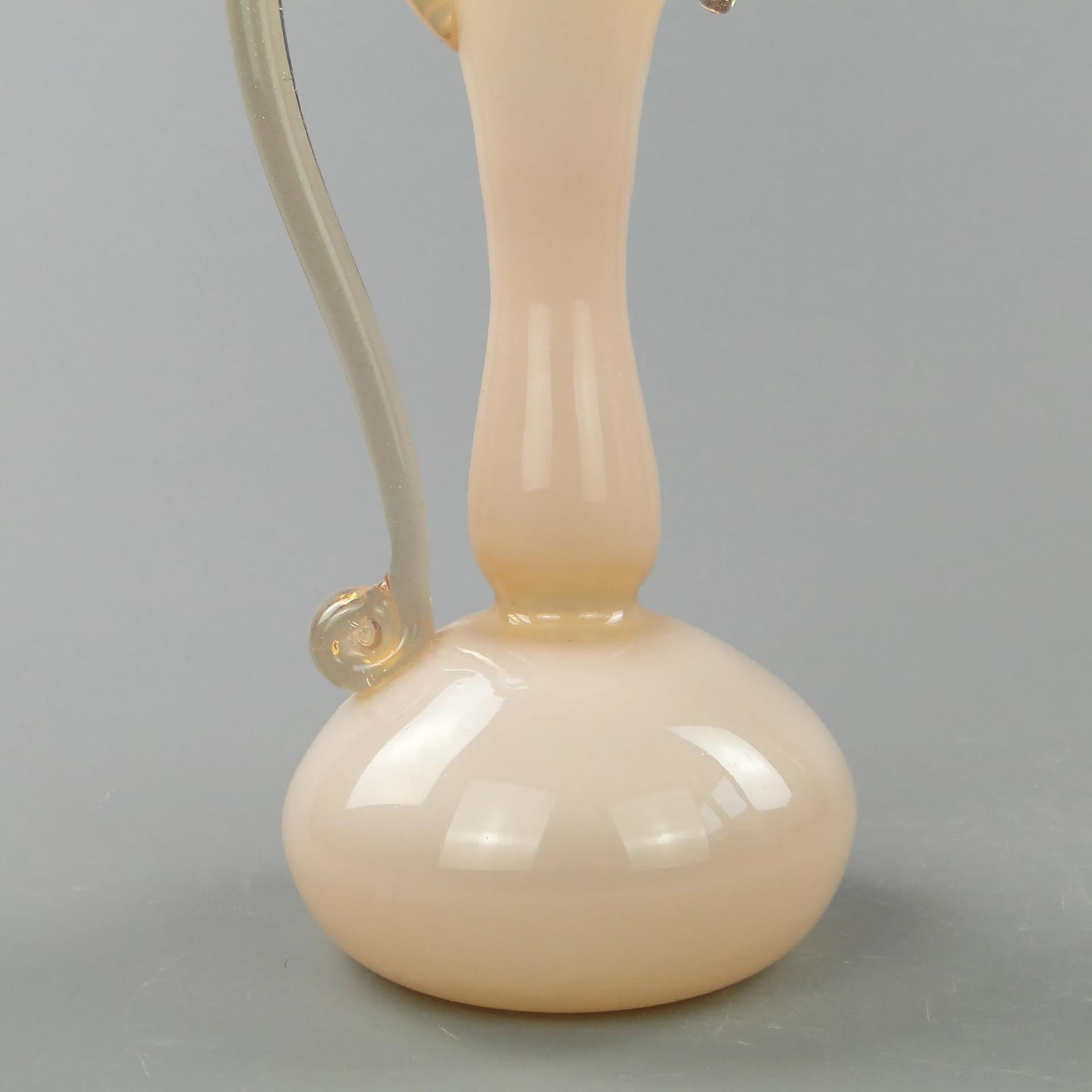 Wazon amfora, szkło beżowy żółty przezroczysty, proj. J. Słuczan-Orkusz, Polska, lata 70. - 163715