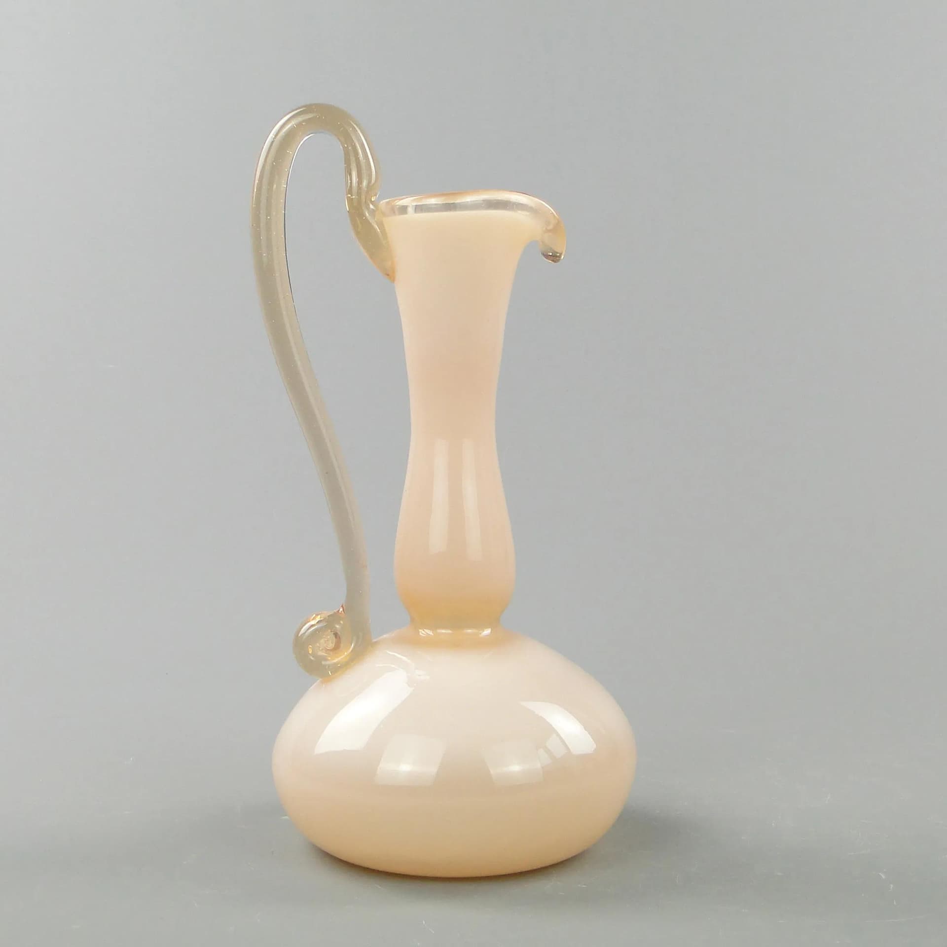 Wazon amfora, szkło beżowy żółty przezroczysty, proj. J. Słuczan-Orkusz, Polska, lata 70. - 163714