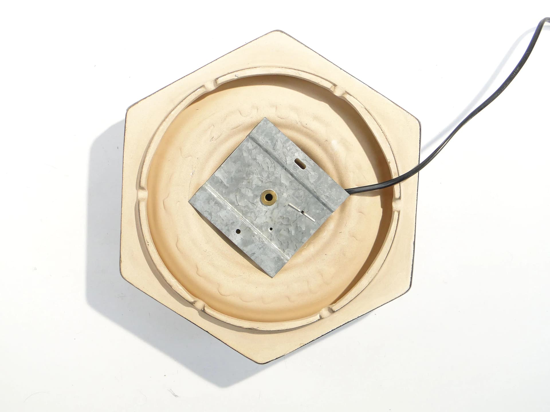 Kinkiet, ceramika brąz jasny, Niemcy, lata 70. - 163702