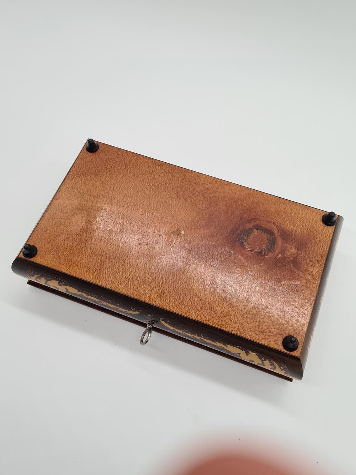 Szkatułka barokowa, brązowy jasny, Włochy, lata 70. - 161298