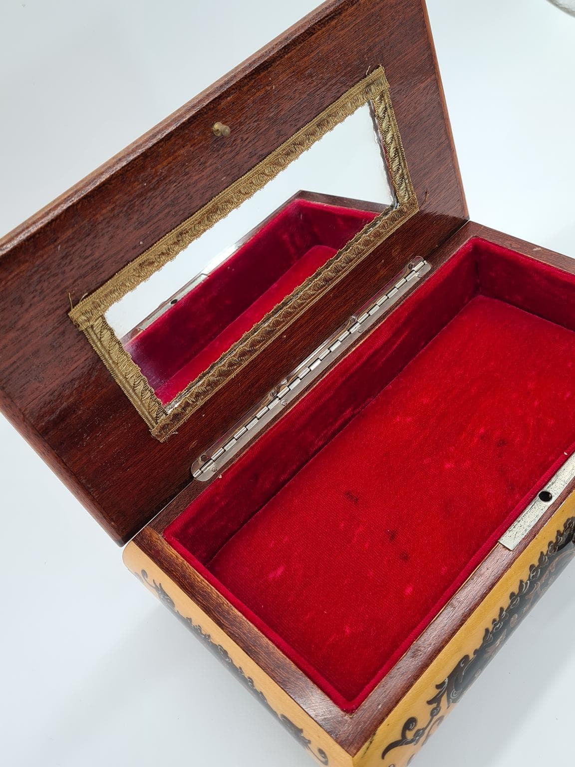 Szkatułka barokowa, brązowy jasny, Włochy, lata 70. - 161297