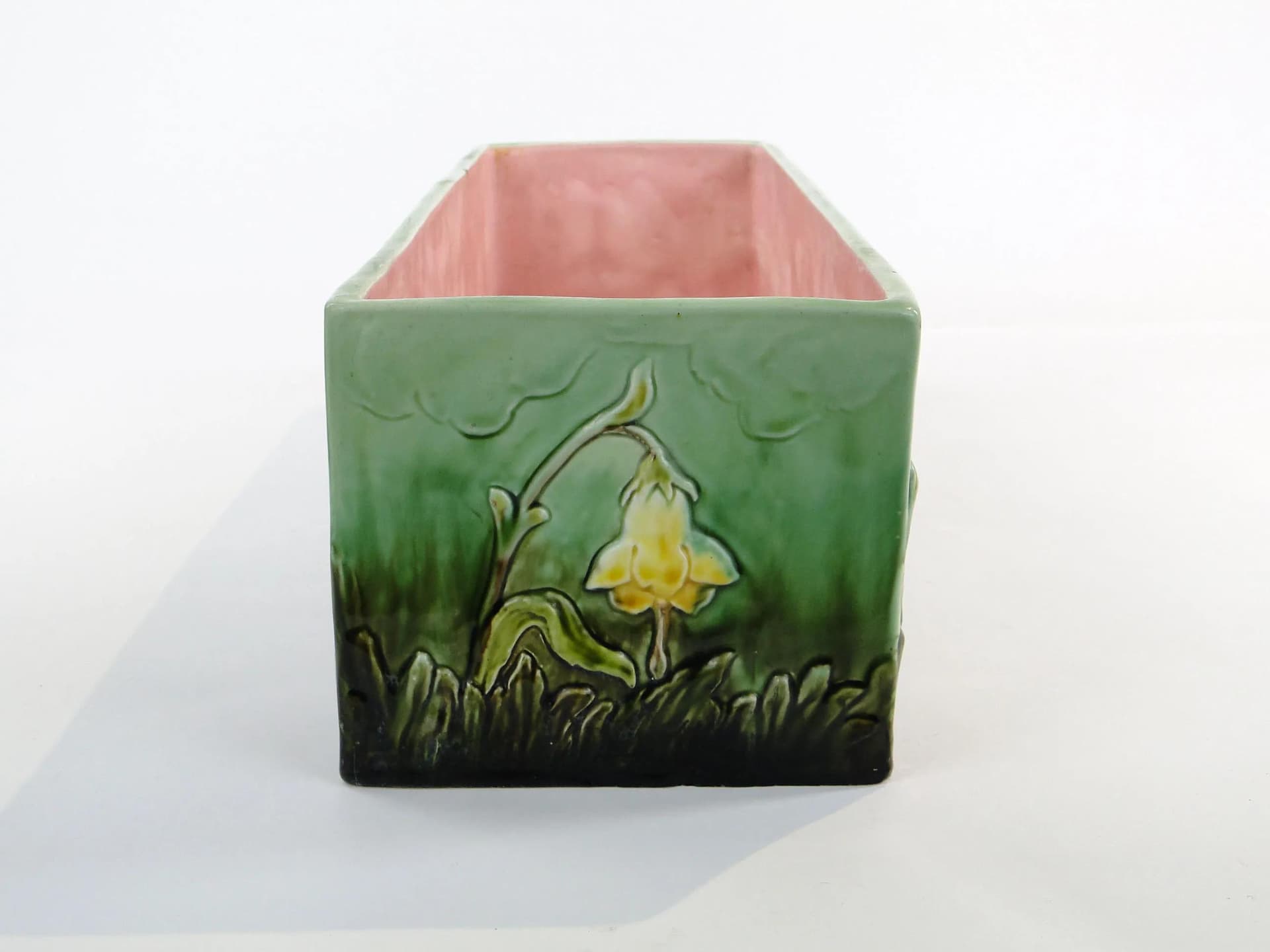 Żardiniera secesyjna, multikolor, ceramika, Austria, początek XX w. - 10393