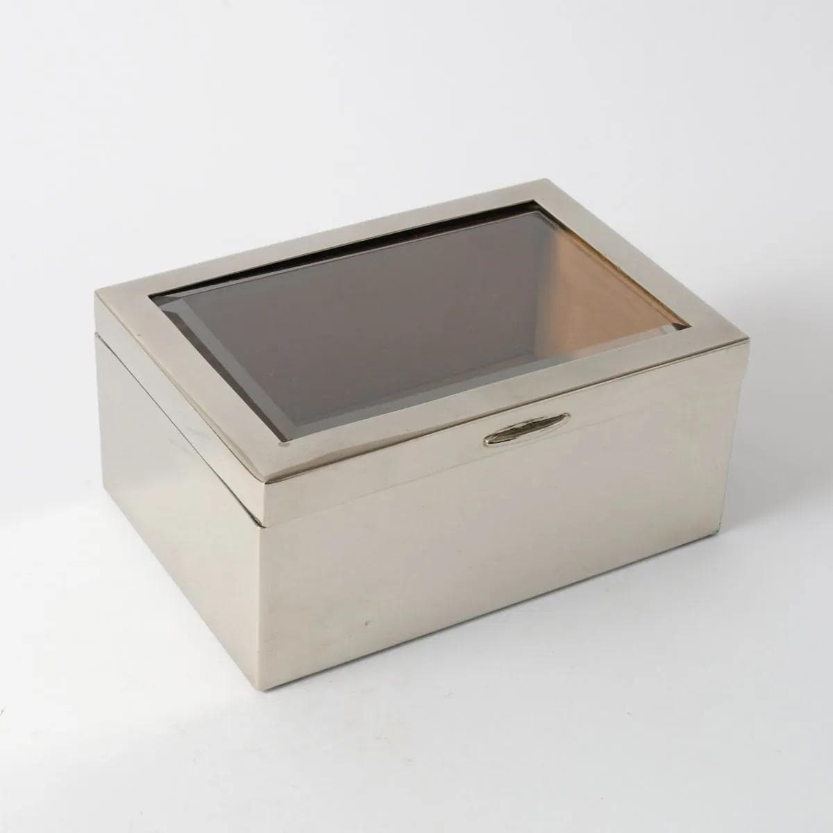 Pudełko art déco, srebrny, mosiądz, Belgia, lata 30. - 161832