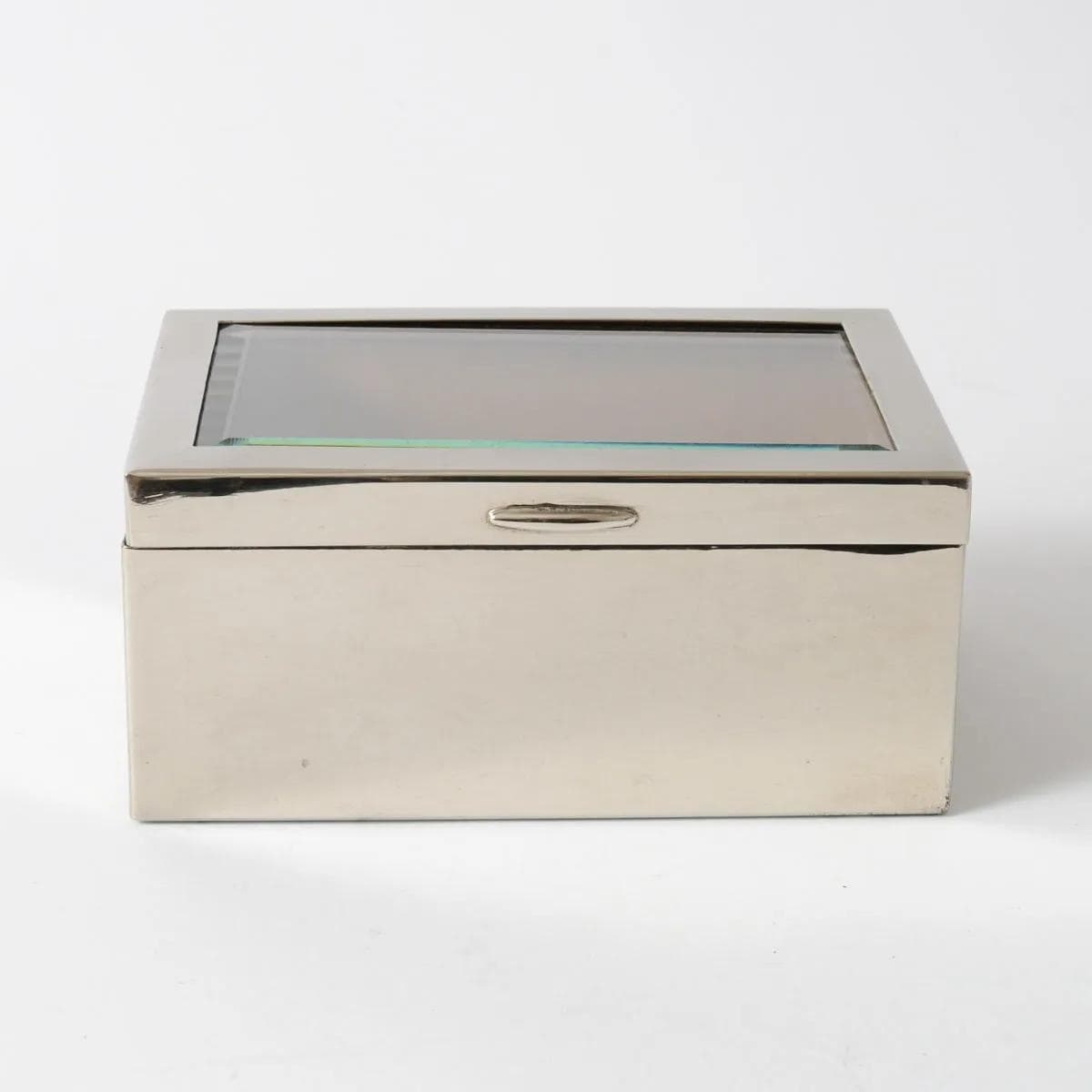 Pudełko art déco, srebrny, mosiądz, Belgia, lata 30. - 161828