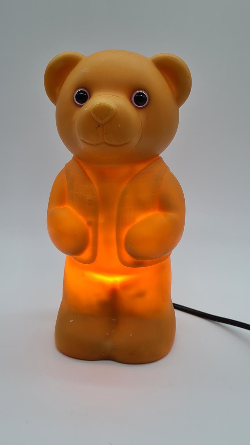 Lampka nocna Lumibär, żółty, polipropylen, Niemcy, lata 90. - 161317