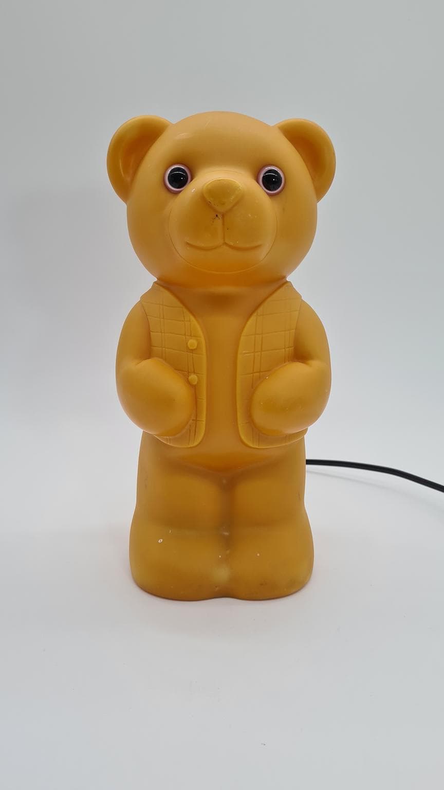 Lampka nocna Lumibär, żółty, polipropylen, Niemcy, lata 90. - 161309