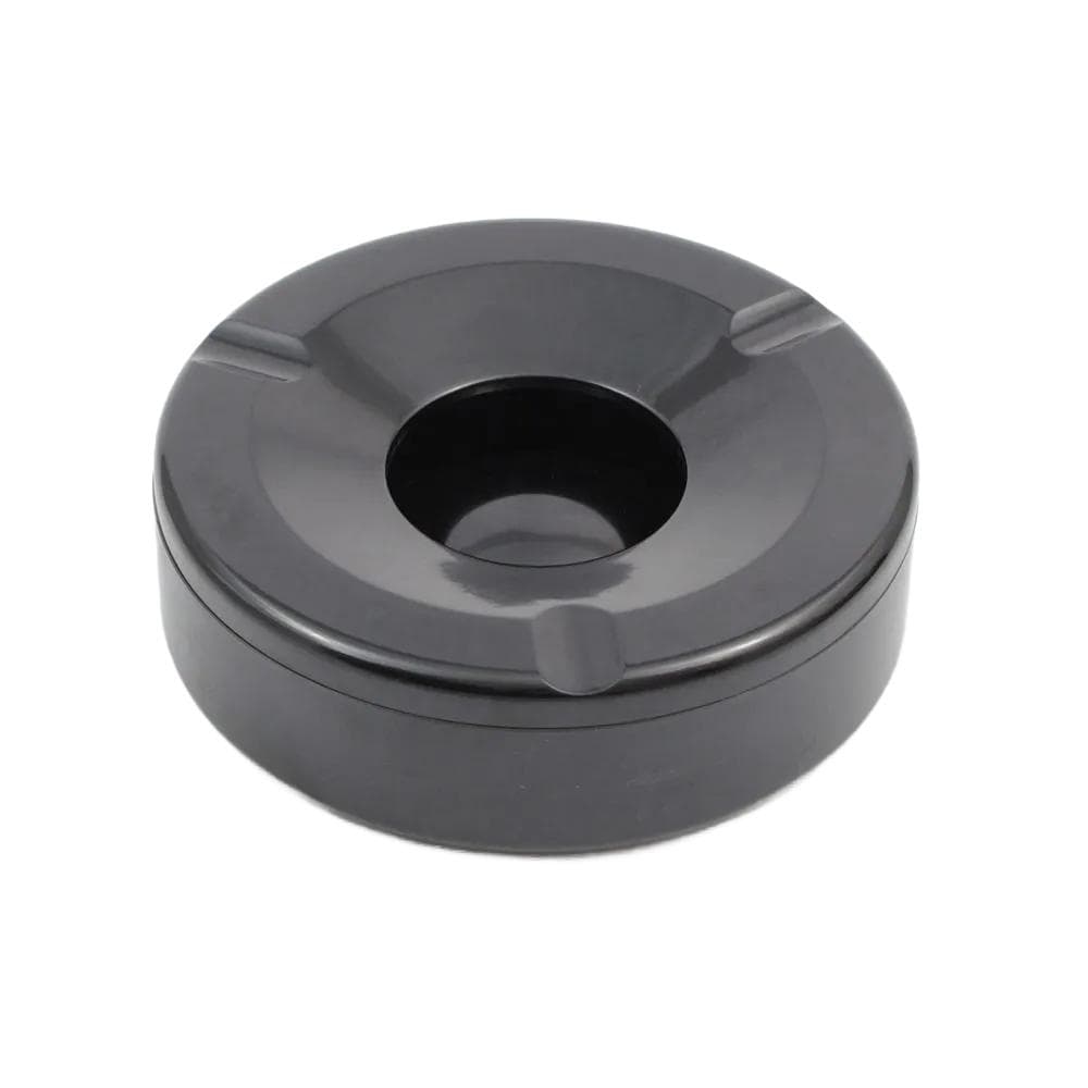 Popielnica Helit, czarny, melamina, Niemcy, lata 80.