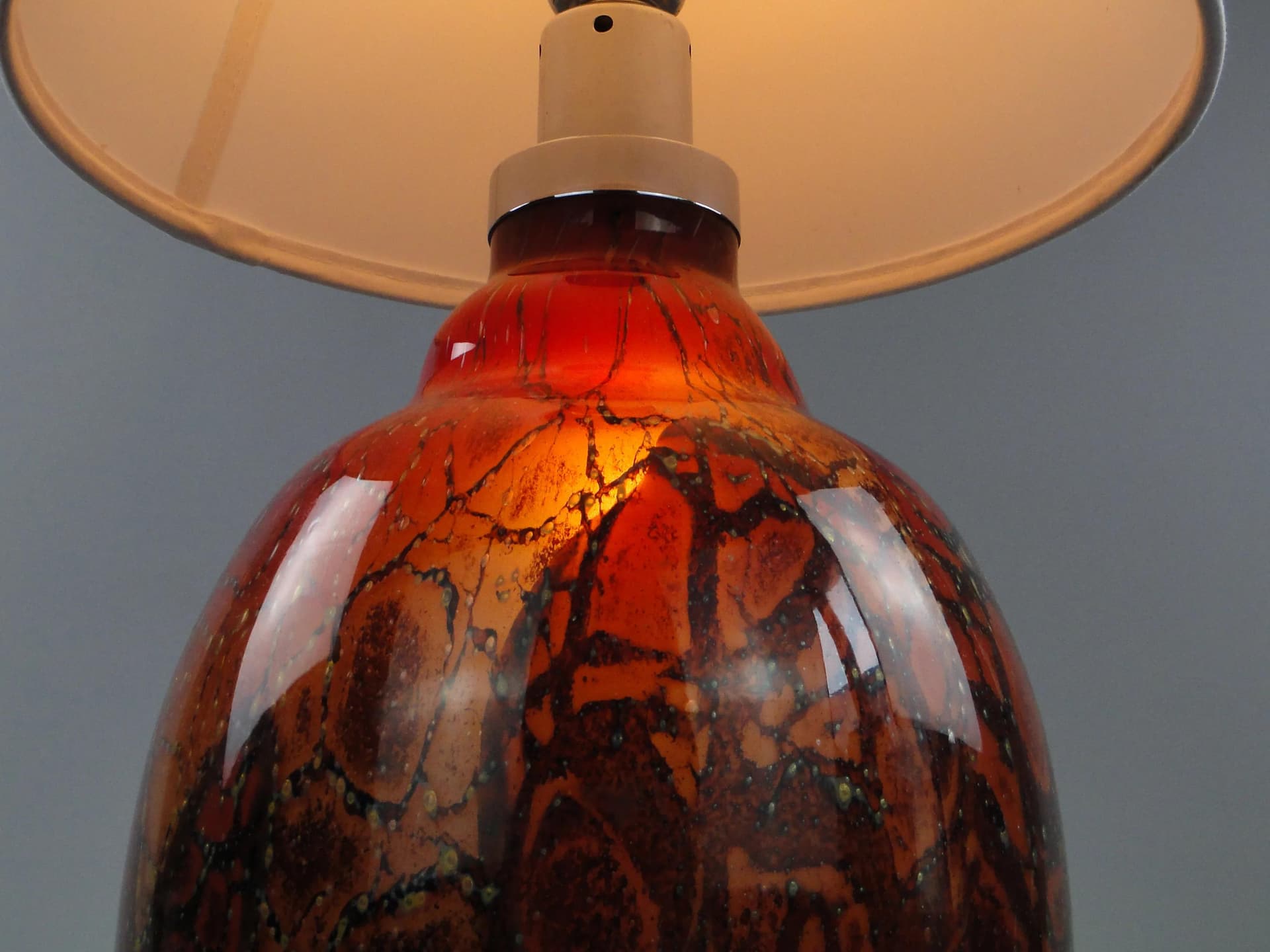 Table Lamp Ikora, multicolor, glass, by K. Weidman, WMF, Germany, 1930s. - 163631