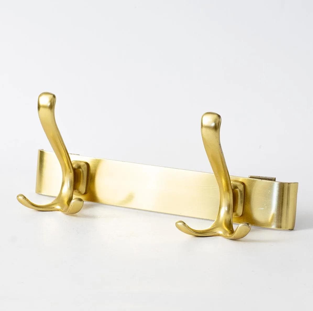 Wall-mounted coat rack, gold aluminum, Western Europe, 1960s - 161755