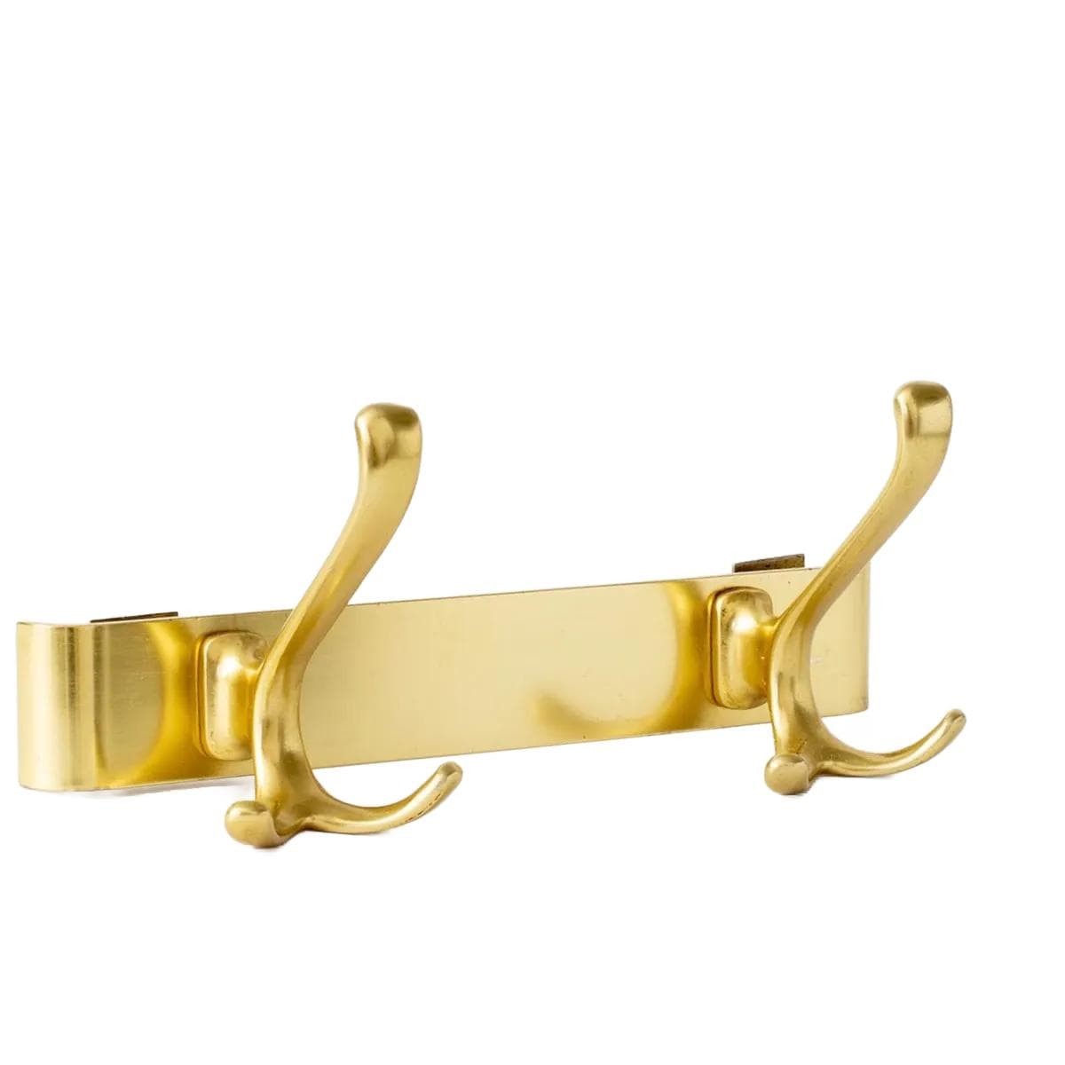 Wall-mounted coat rack, gold aluminum, Western Europe, 1960s