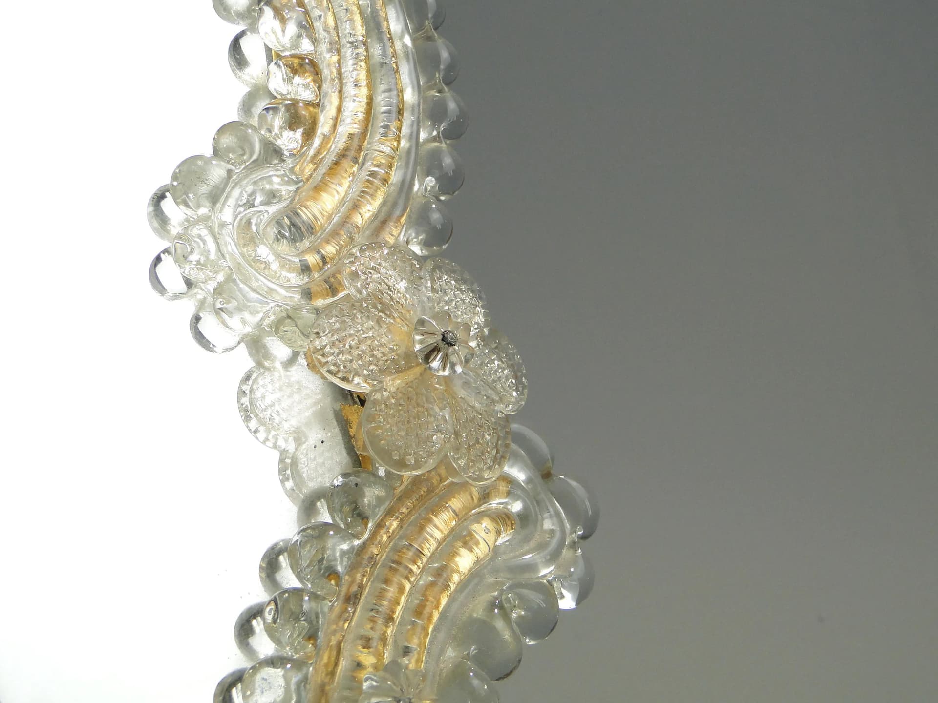 Lustro Murano, transparentne szkło, Filli Tosi, Włochy, lata 50. - 163591