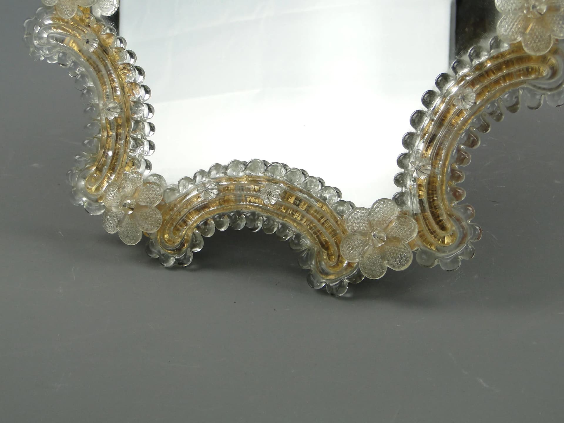 Lustro Murano, transparentne szkło, Filli Tosi, Włochy, lata 50. - 163594