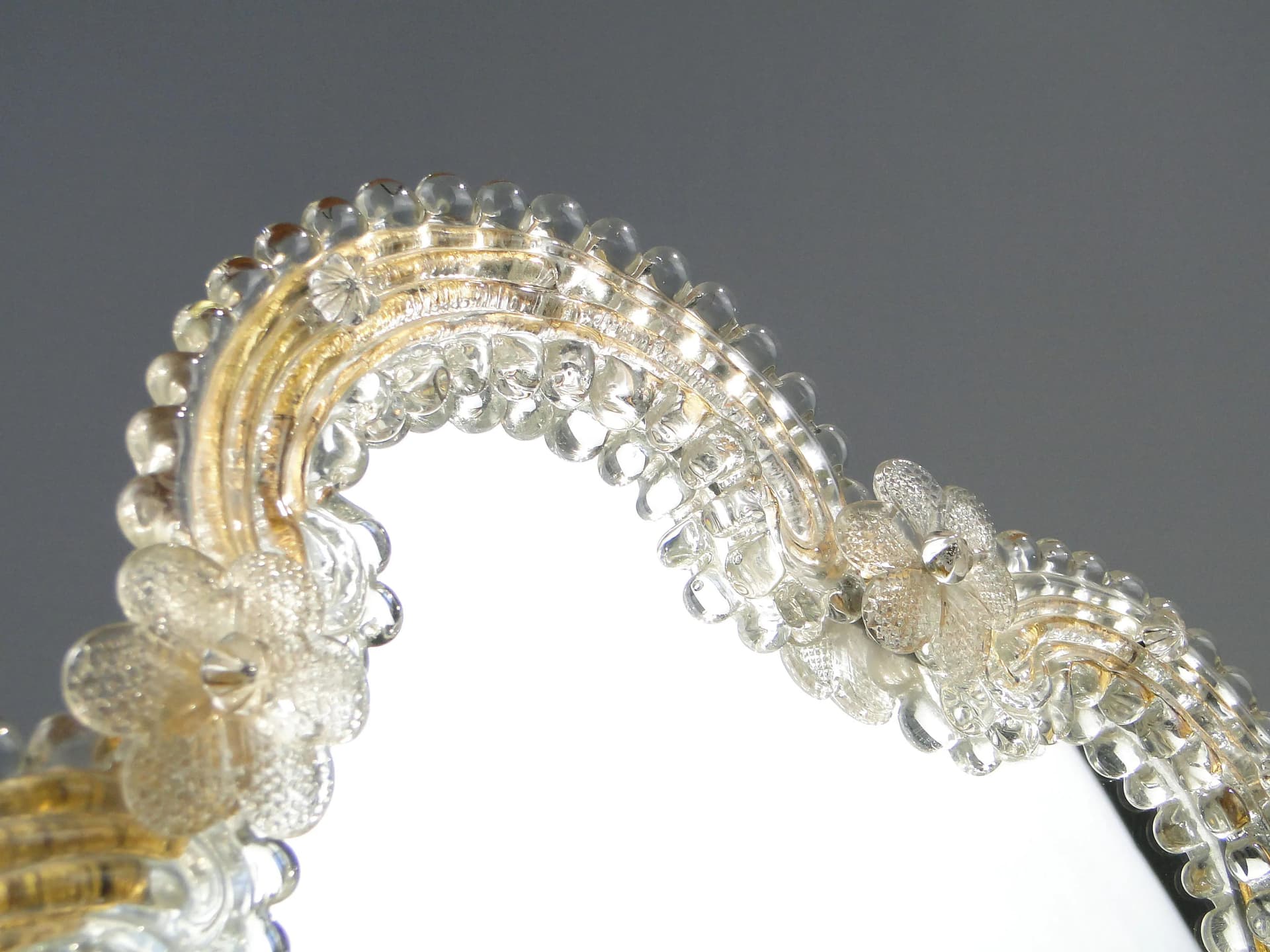 Lustro Murano, transparentne szkło, Filli Tosi, Włochy, lata 50. - 163590