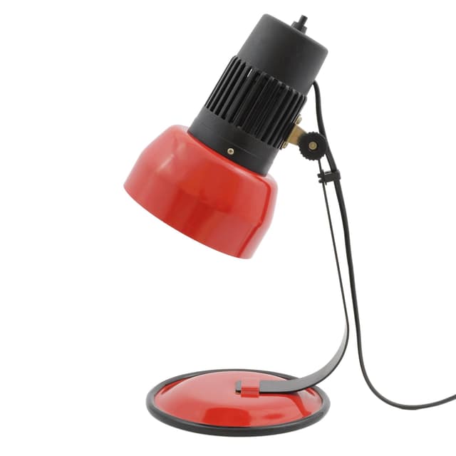 Desk lamp Lyskaer, red metal, Denmark, 1980s. - DIMENSION