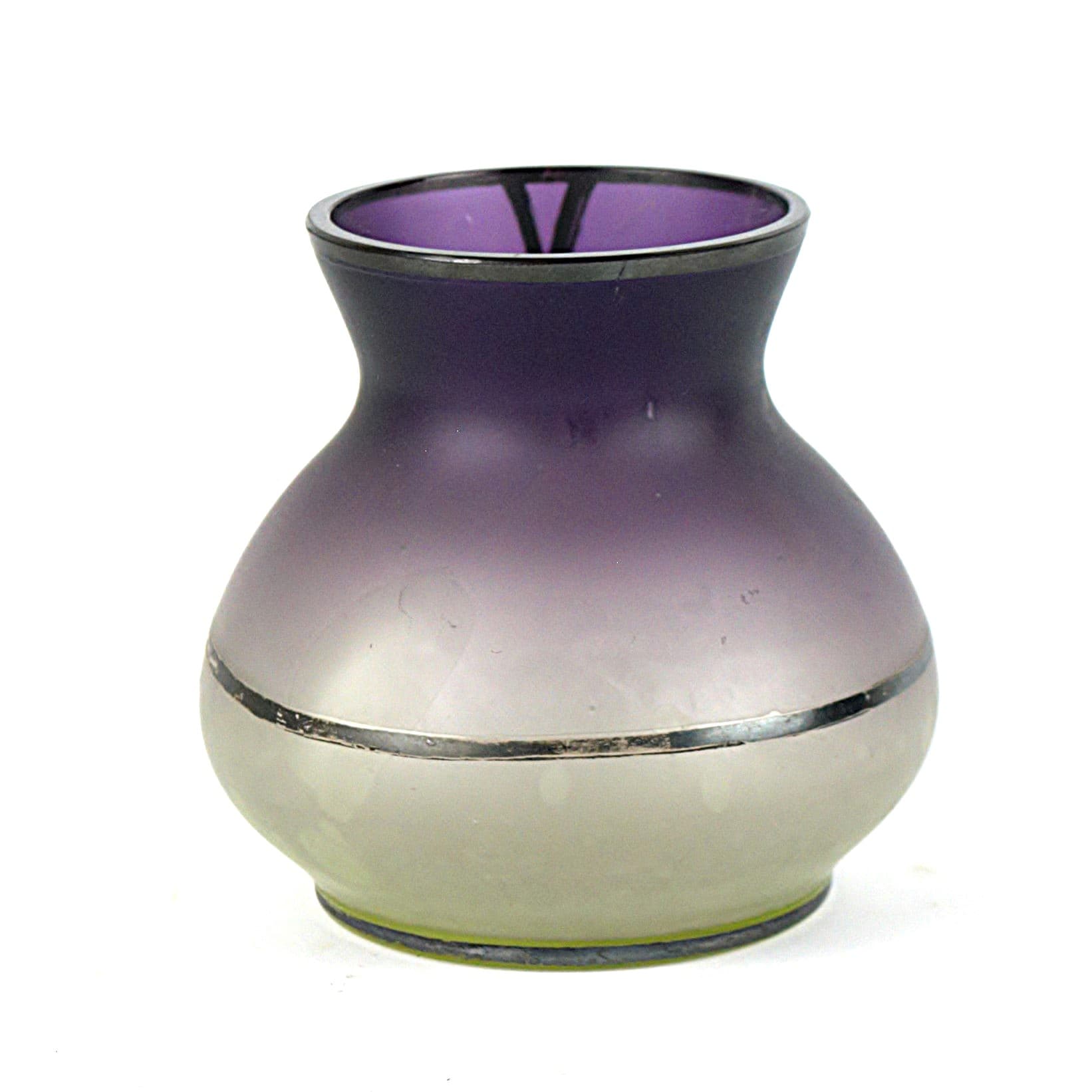 Wazon, secesja, multikolor, szkło uranowe, Europa Zachodnia, początek XX w. - 1151