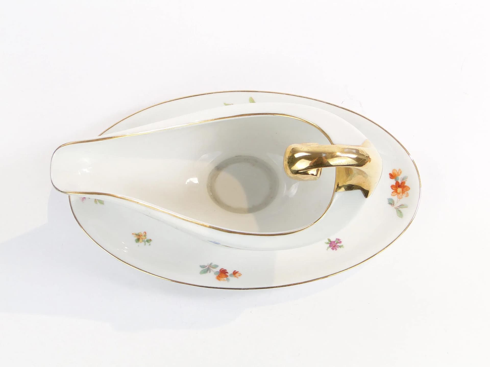 Sosjerka Empire, porcelana biała, złocona, proj. B. Wysocki, J. Steckiewicz, Ćmielów, Polska, lata 30. - 10524