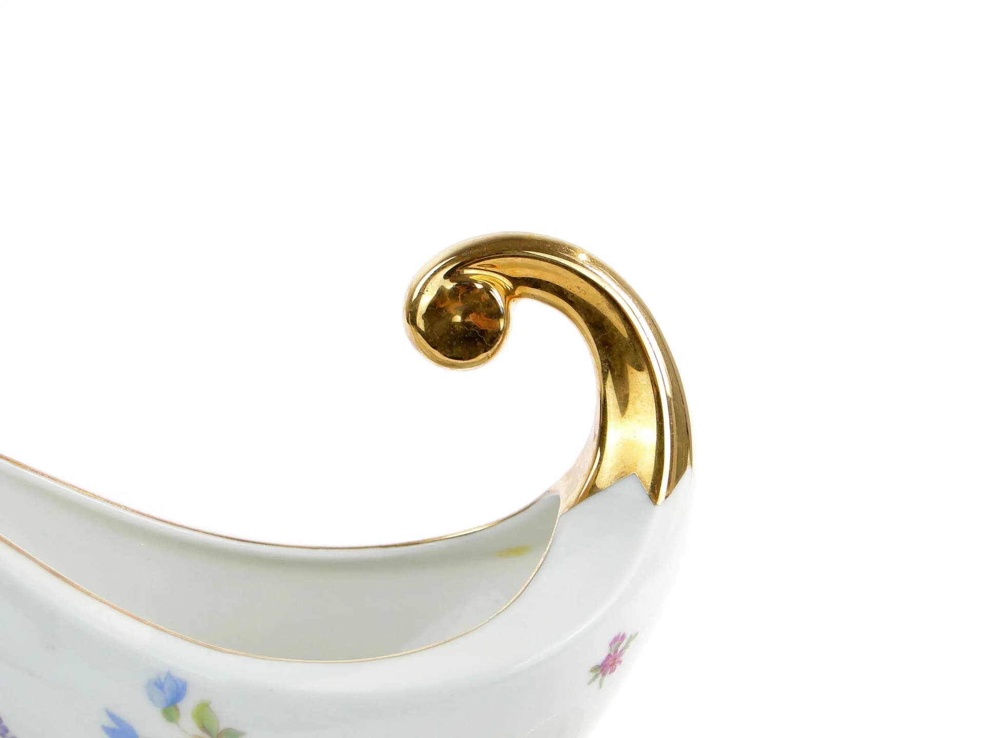 Sosjerka Empire, porcelana biała, złocona, proj. B. Wysocki, J. Steckiewicz, Ćmielów, Polska, lata 30. - 10522