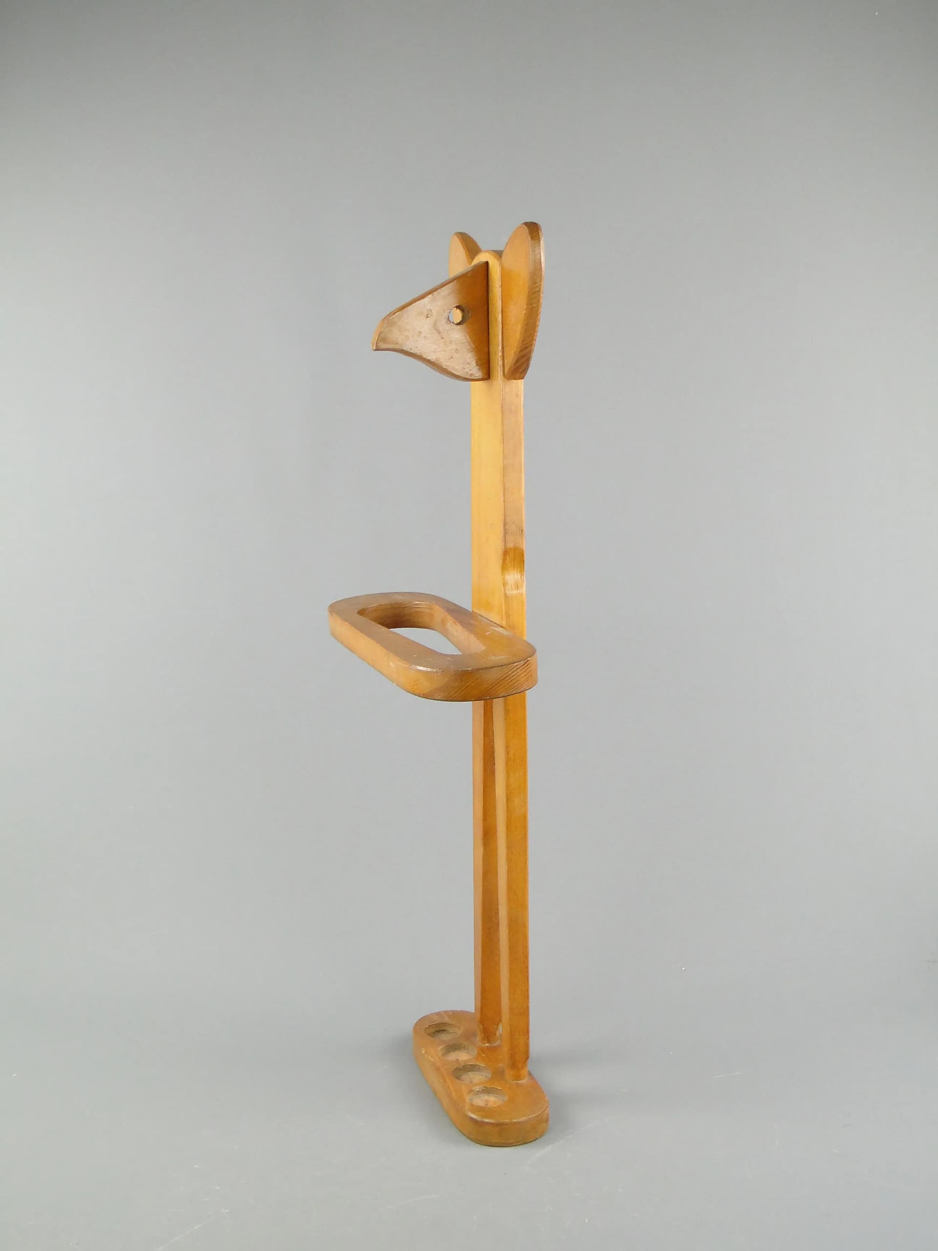 Umbrella stand, light brown wood, by W. Wincze, Poland, 1940s. - 163531