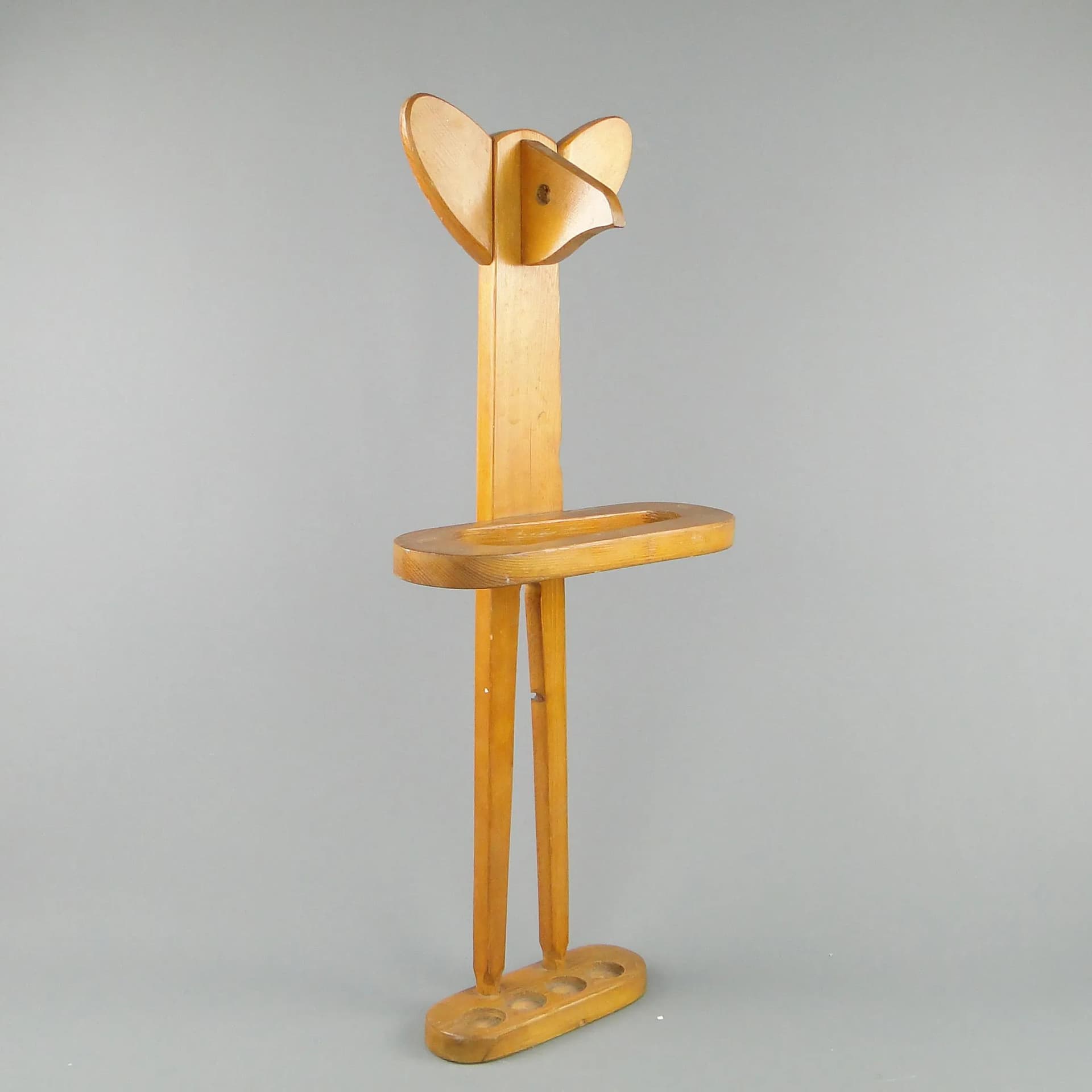 Umbrella stand, light brown wood, by W. Wincze, Poland, 1940s. - 163524