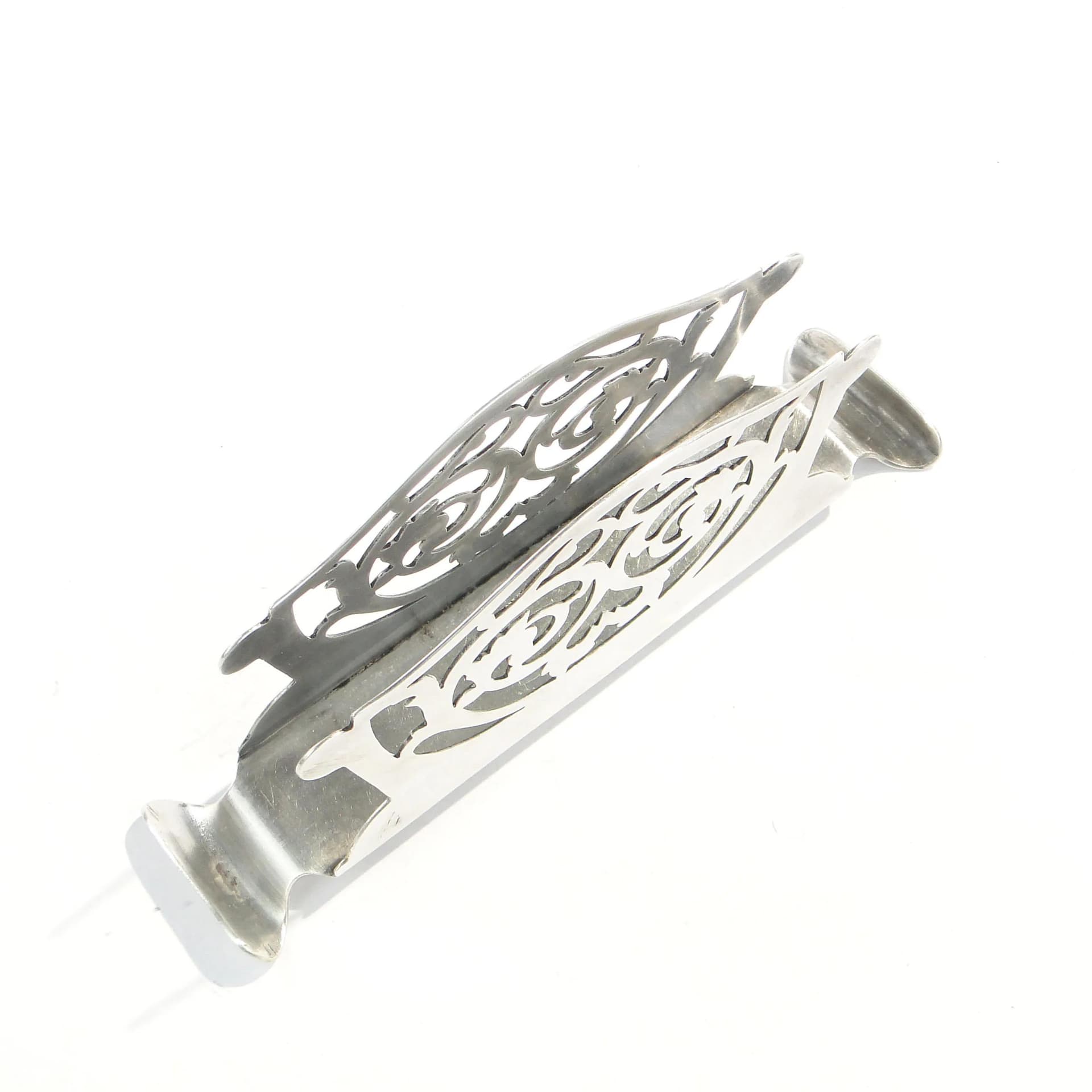 Openwork napkin holder, silver-plated brass, Fraget, Poland, 1930s. - 163519