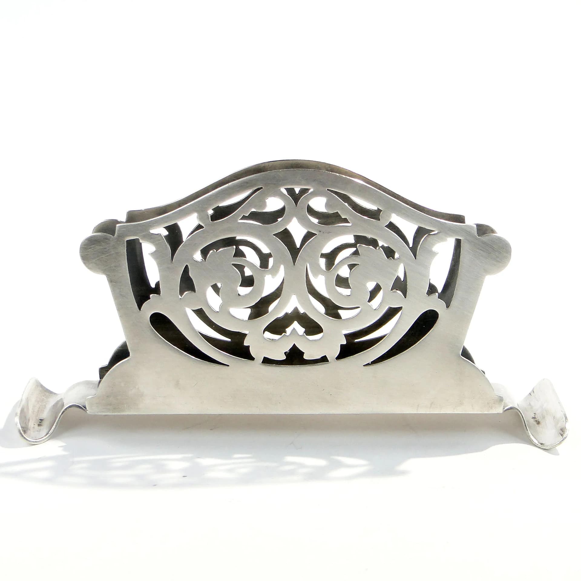 Openwork napkin holder, silver-plated brass, Fraget, Poland, 1930s. - 163515