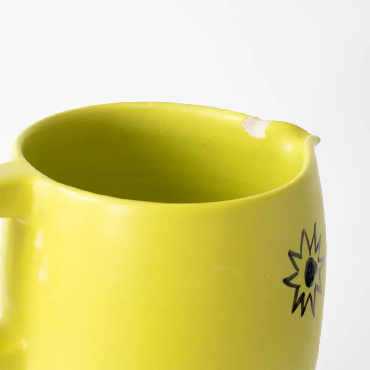 Jug Atelier Cerenne Vallauris, yellow, ceramics, France, 1950s. - 161689